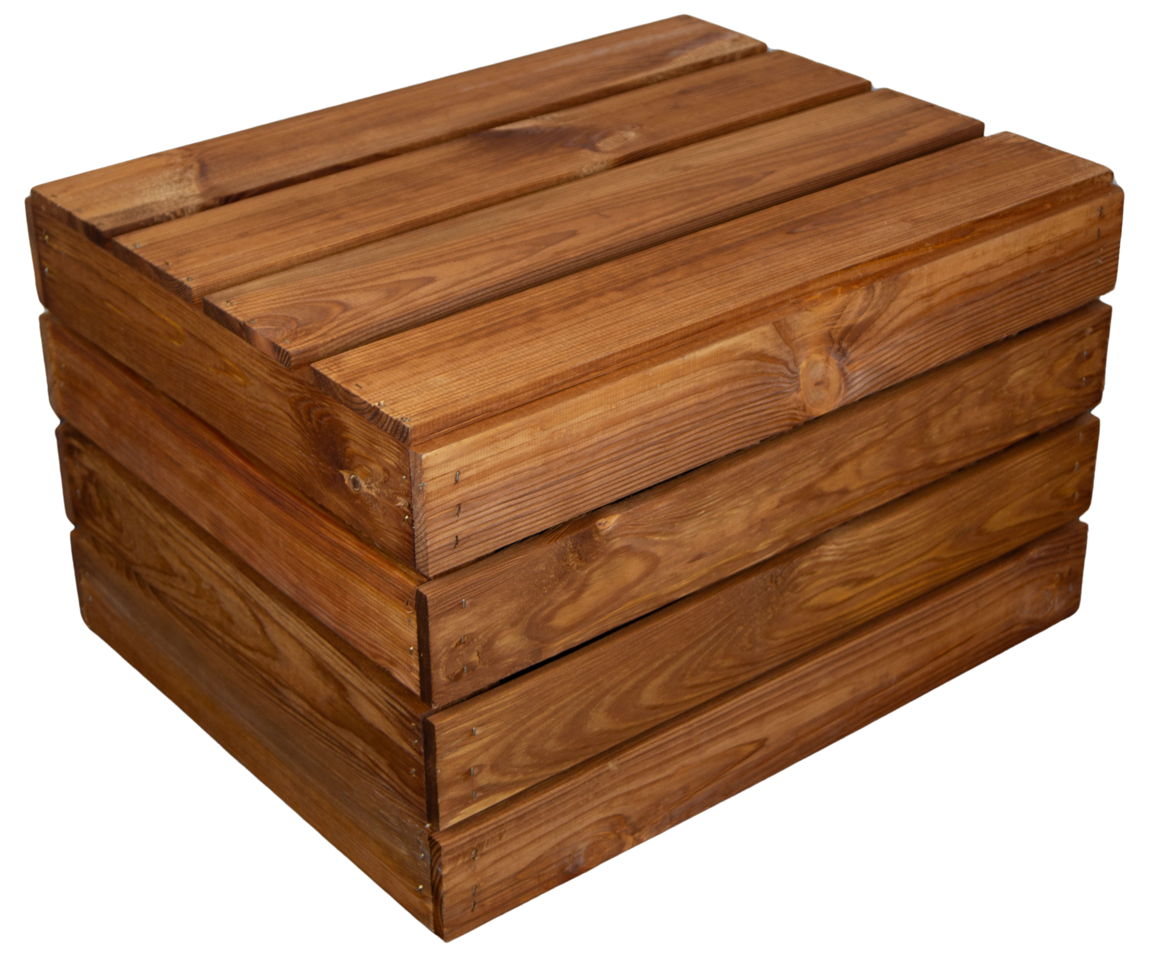 Obstkiste Ocker Quer als Schuh- und Bücherregal 50x40x30cm