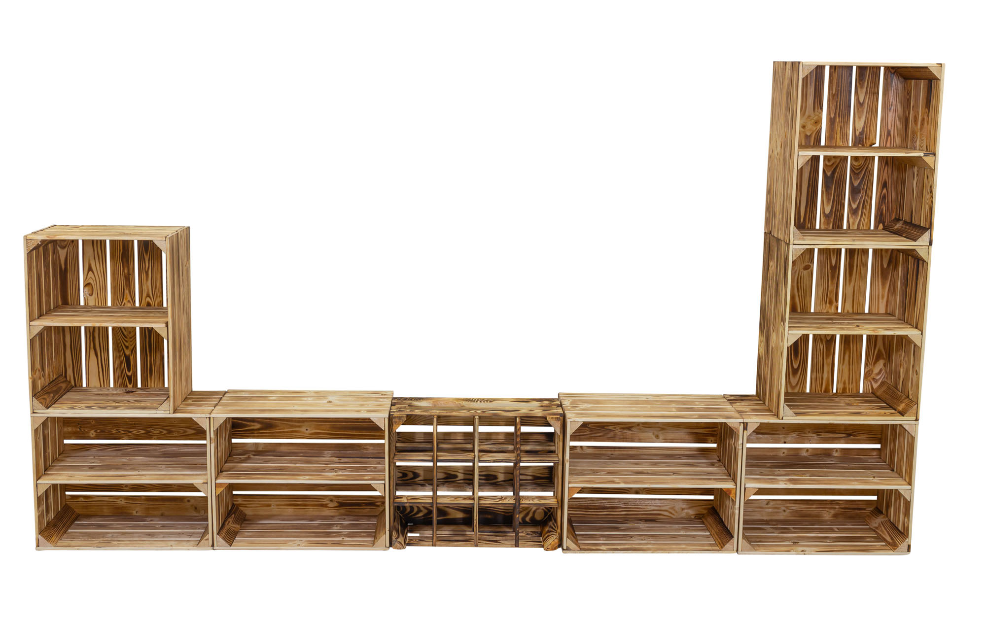 Wohnwand "Paris" mit TV Board und Kombiregalen Wohnwand "Paris" mit TV Board und Kombiregalen