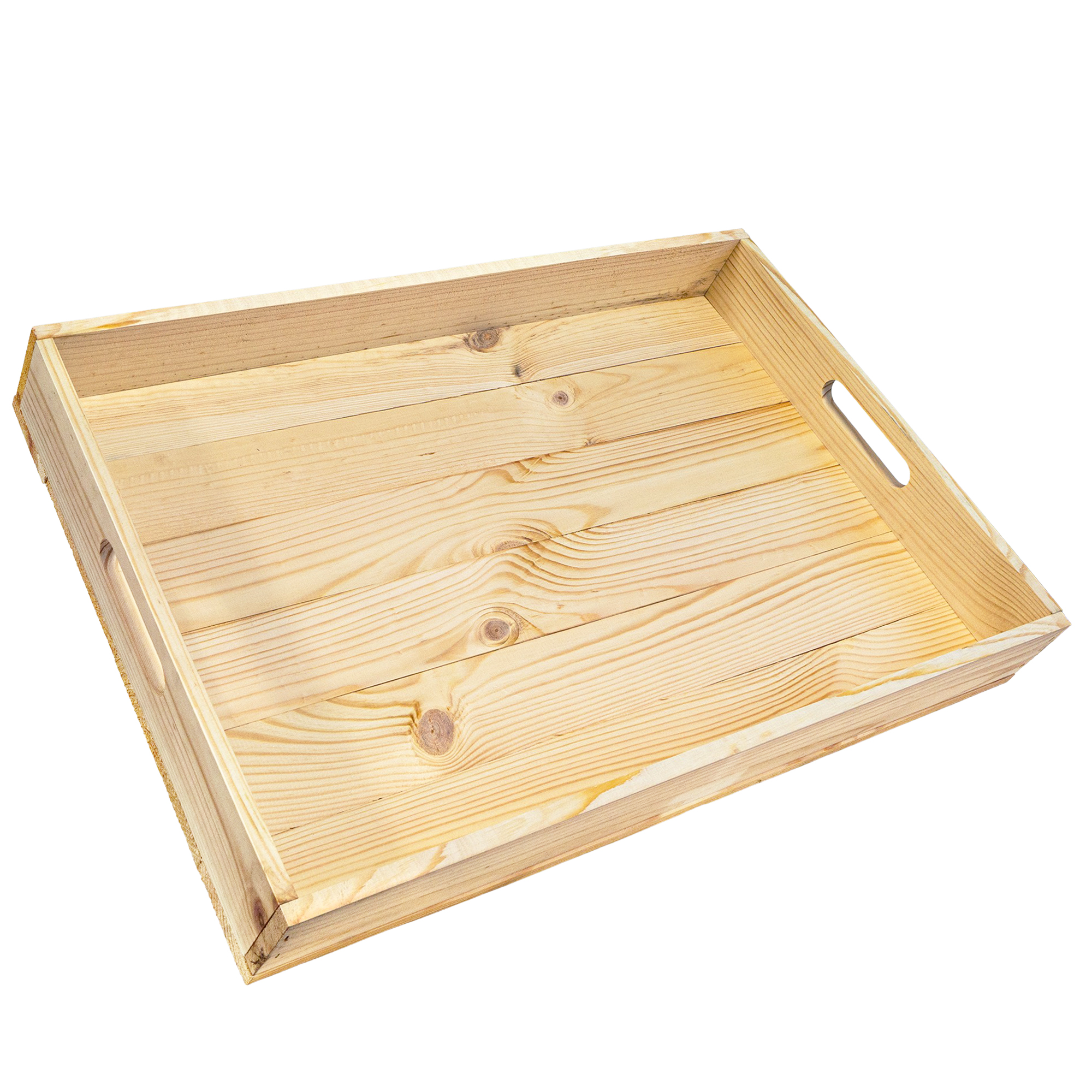 Serviertablett in Natur 60x40x8cm Holztablett Frühstückstablet Bartablett Serviertablett in Natur 60x40x8cm Holztablett Frühstückstablet Bartablett