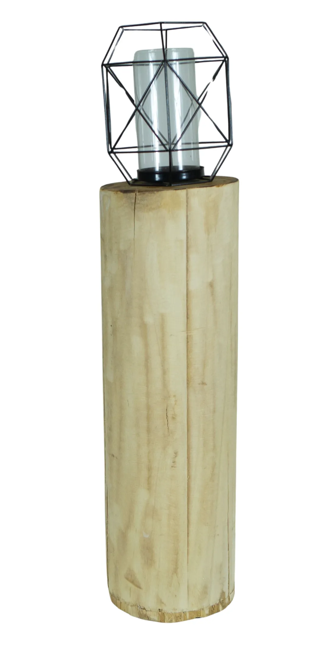 Rustikaler Holzstamm glatt ohne Rinde im 3er Set 30-50cm 16-20cm Durchmesser