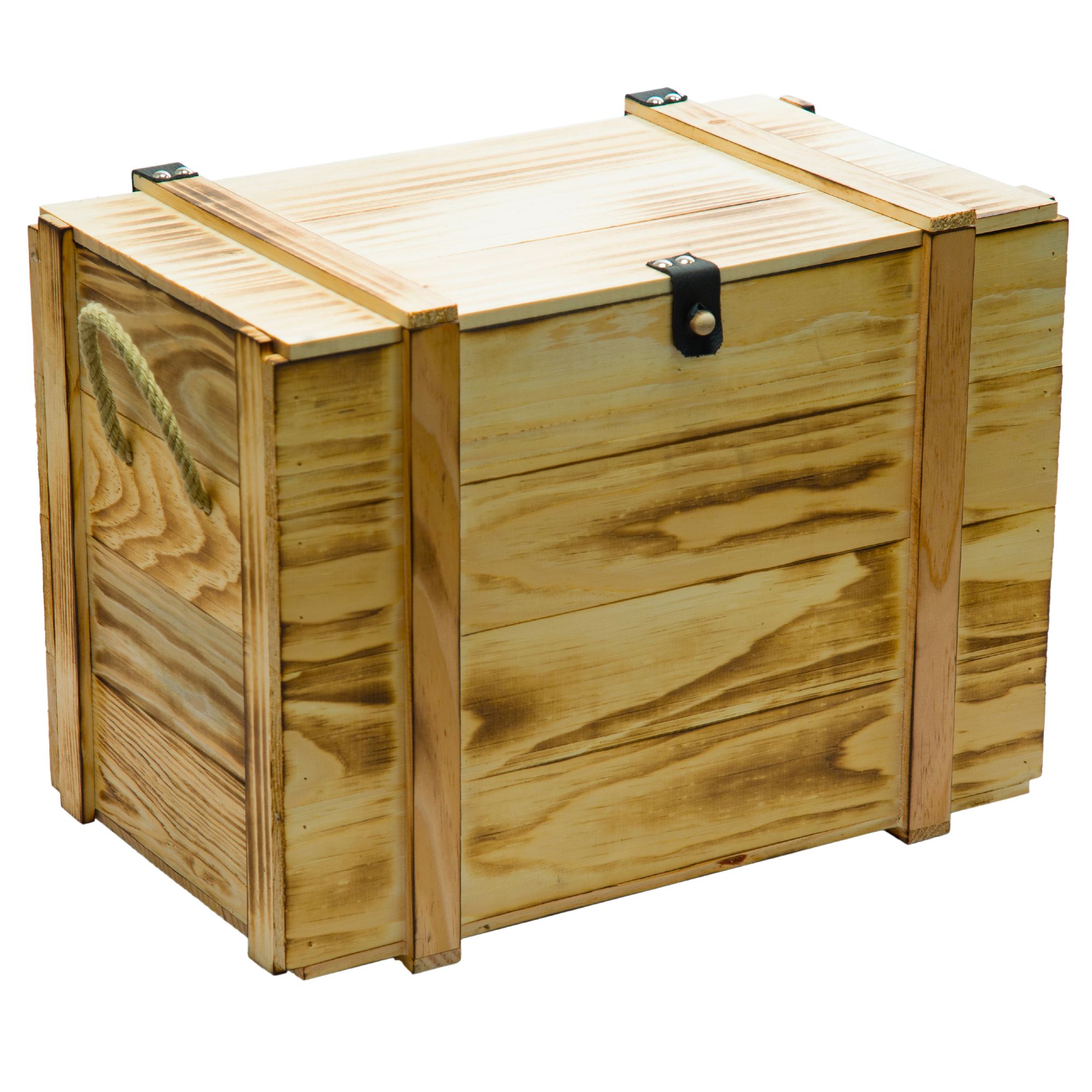 Weinkisten 12er geflammt inkl. Holzwolle