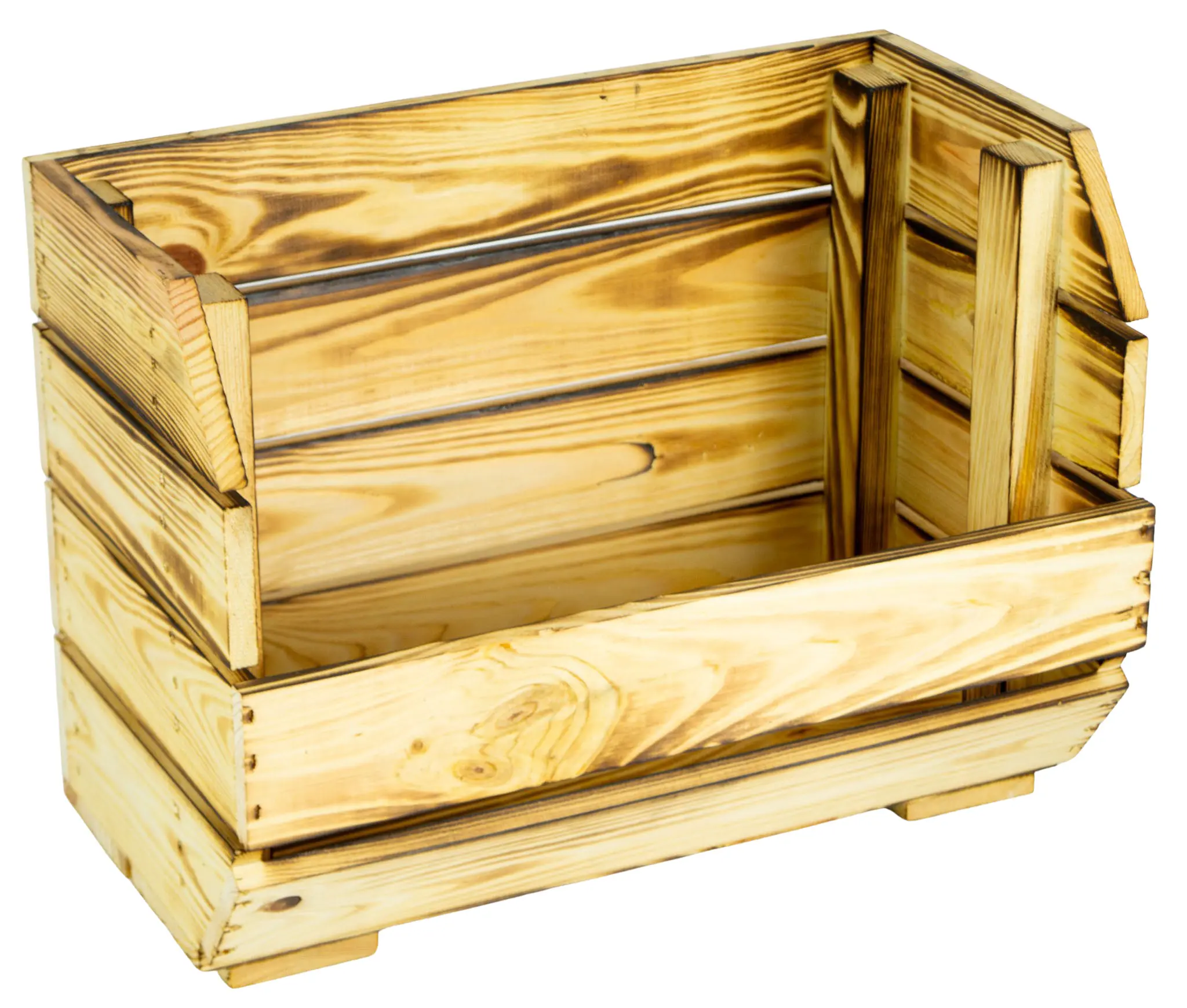 Schmales Küchenregal 40x22x29 cm in geflammt Schmales Küchenregal 40x22x29 cm in geflammt