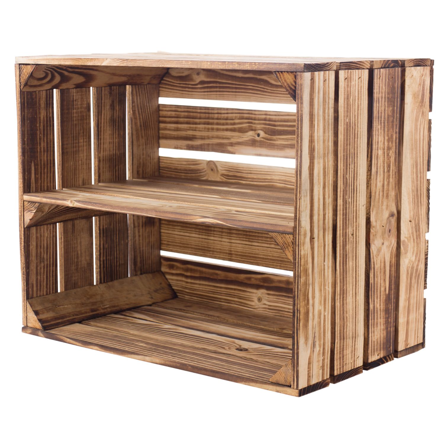 Geflammte Kiste für Schuh-und Bücherregal 50x40x30cm Geflammte Kiste für Schuh-und Bücherregal 50x40x30cm