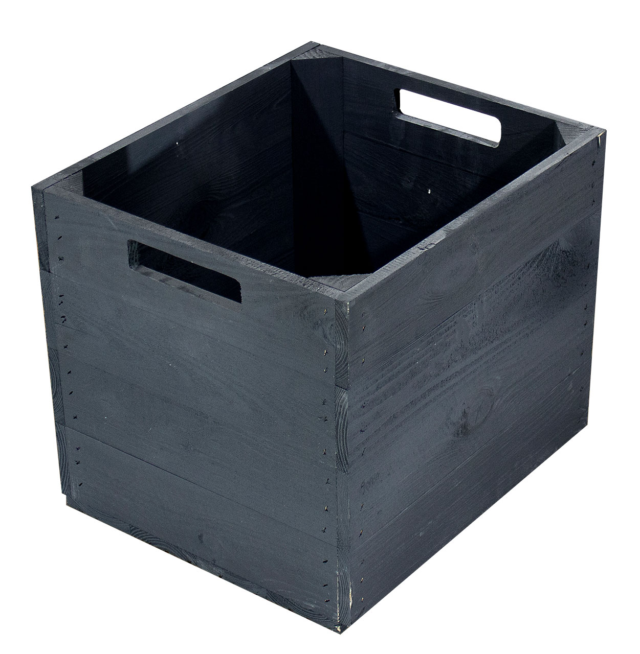 Holzkiste für Kallax Regale schwarz