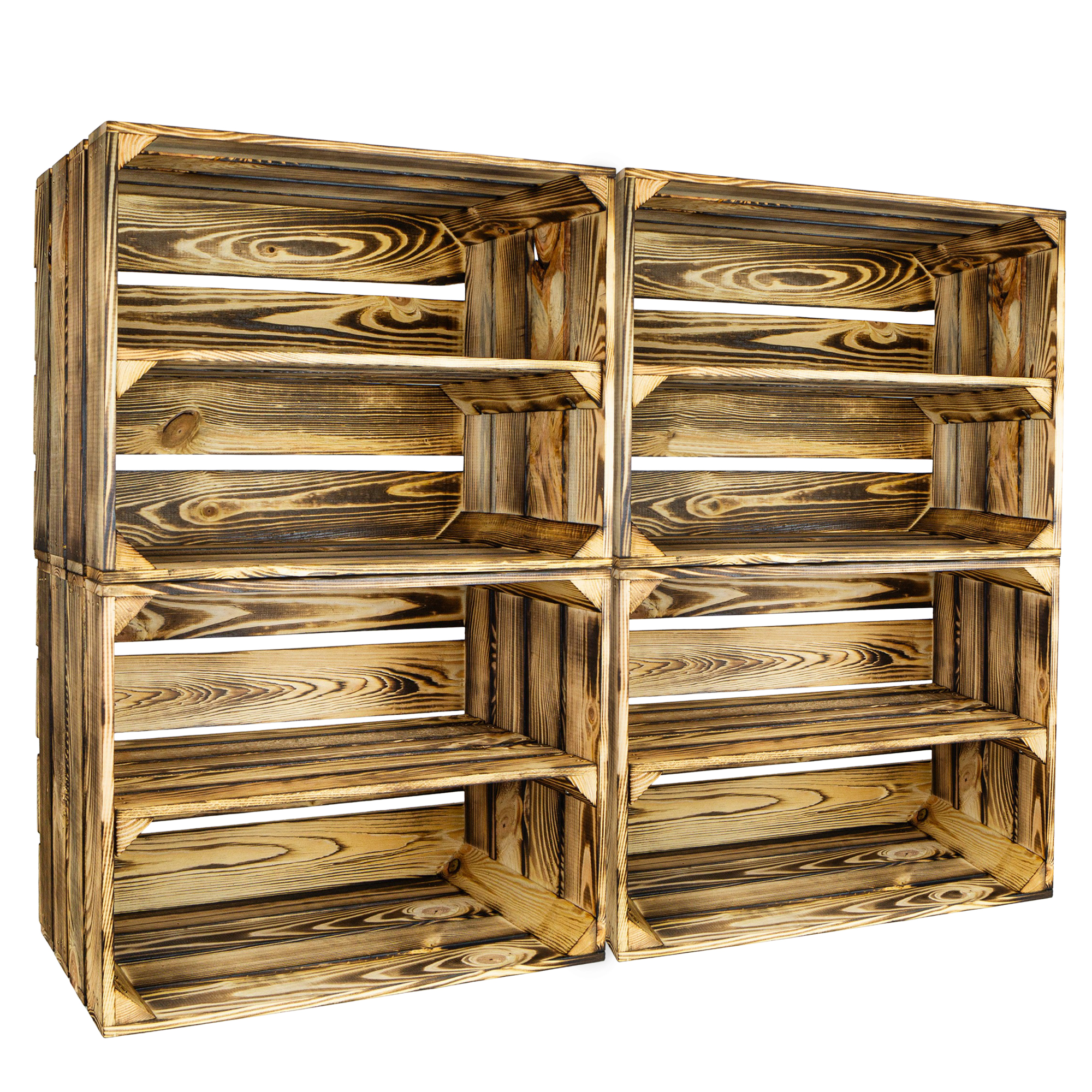 Geflammte Kiste für Schuh-und Bücherregal 50x40x30cm Geflammte Kiste für Schuh-und Bücherregal 50x40x30cm