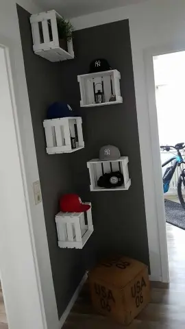 Mini-Weinkiste in weiß 34x23x19cm