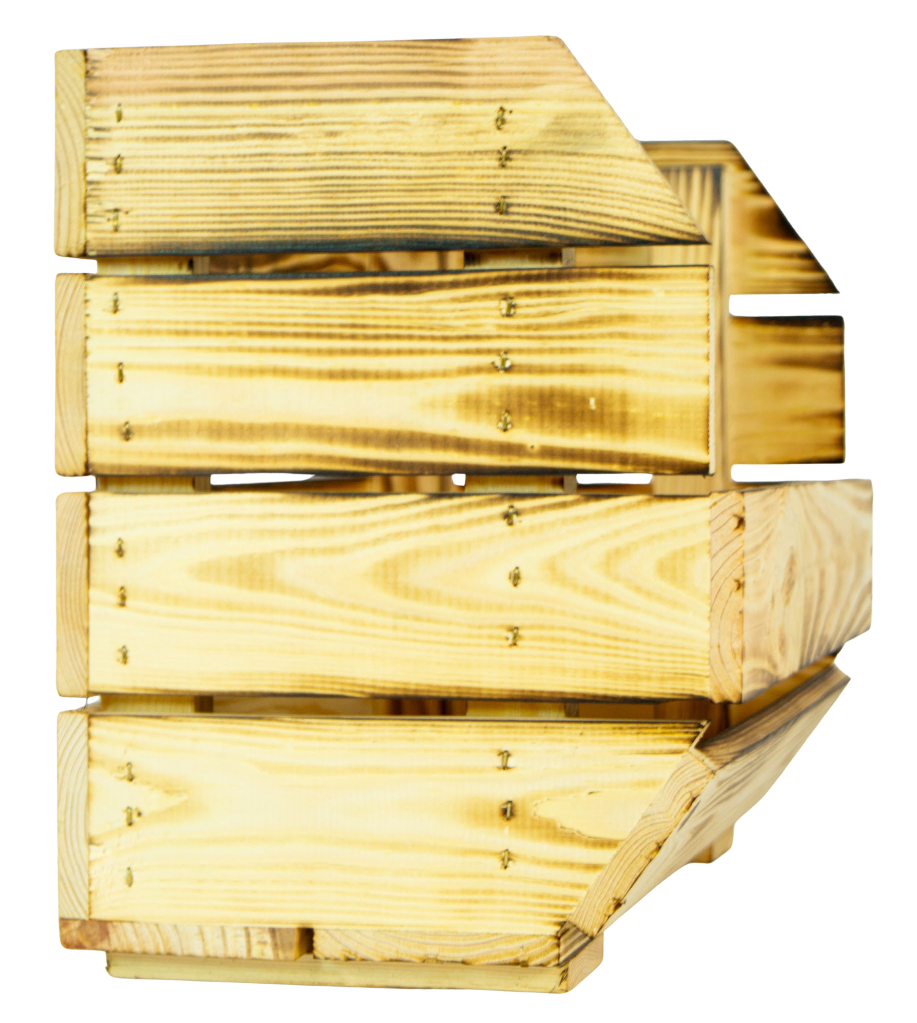 Schmales Küchenregal 40x22x29 cm in geflammt Schmales Küchenregal 40x22x29 cm in geflammt