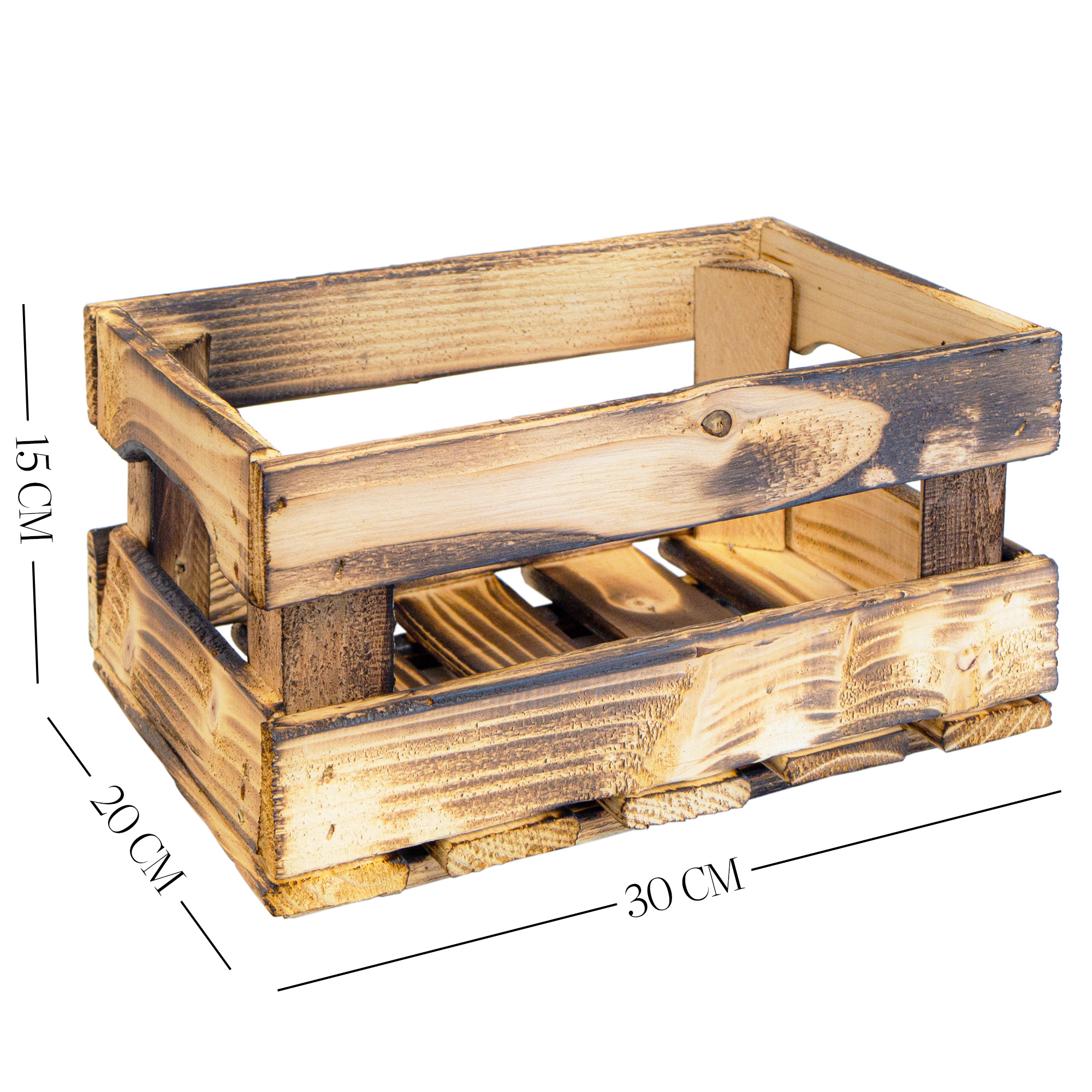 Holzkiste HENNE – Dekorative Aufbewahrungskiste aus Holz in Natur oder geflammt | 30 x 20 x 15 cm Geflammt Holzkiste HENNE – Dekorative Aufbewahrungskiste aus Holz in Natur oder geflammt | 30 x 20 x 15 cm Geflammt