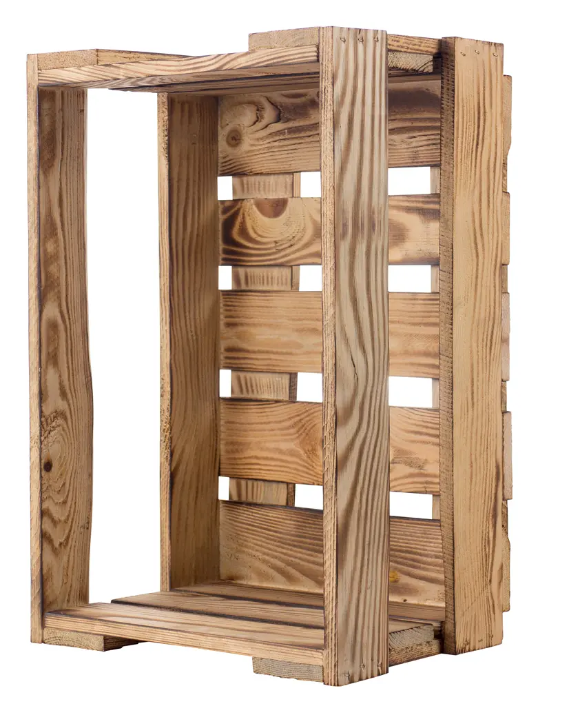 Geflammte neue Weinkiste 46x30,5x24cm Geflammte neue Weinkiste 46x30,5x24cm