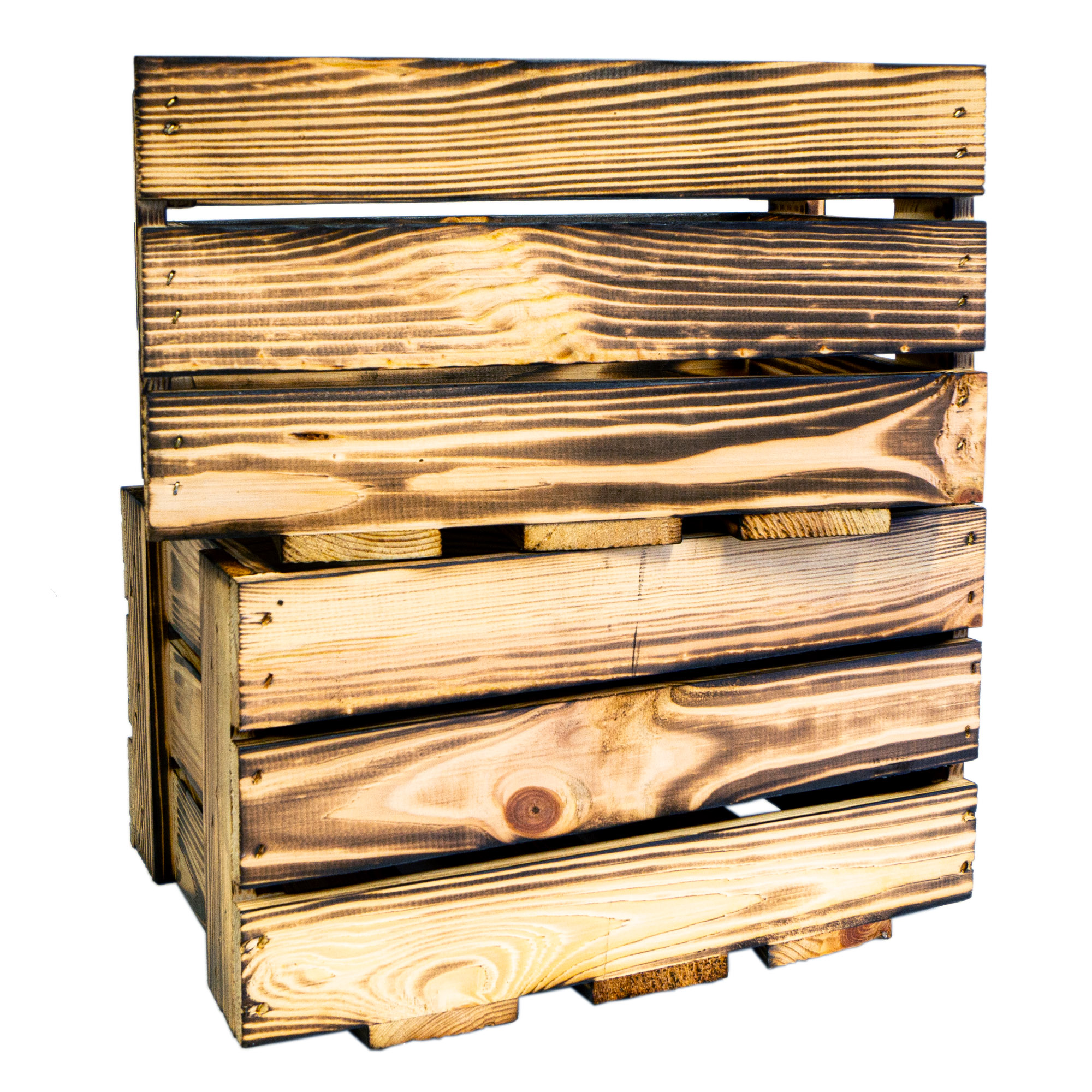 Mini-Weinkiste in geflammt 34x23x19cm Mini-Weinkiste in geflammt 34x23x19cm