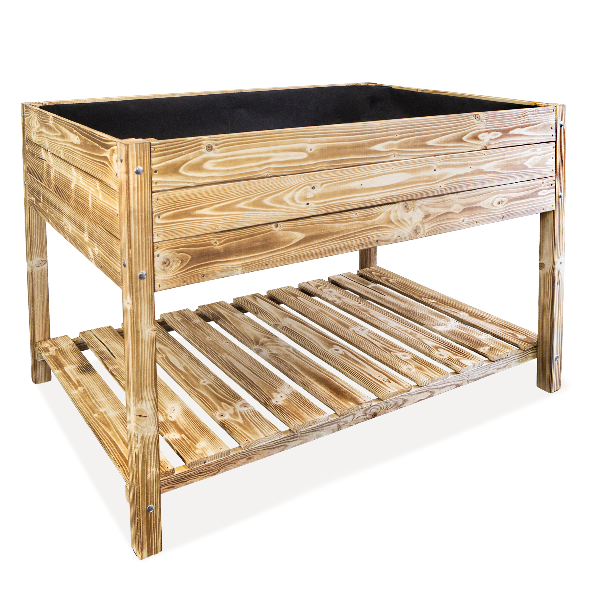 Hochbeet XL 118x79x78cm Geflammt Hochbeet XL 118x79x78cm Geflammt