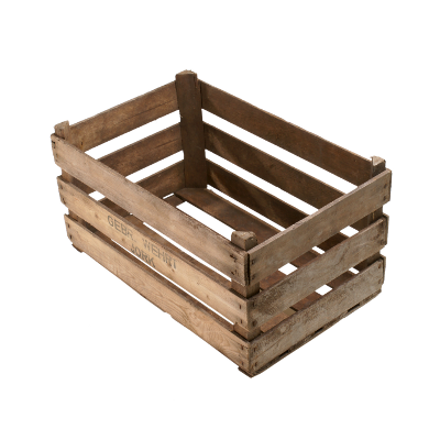 *B-Ware* Große 25kg Kiste mit Längsbodenbrettern 60x38x32cm