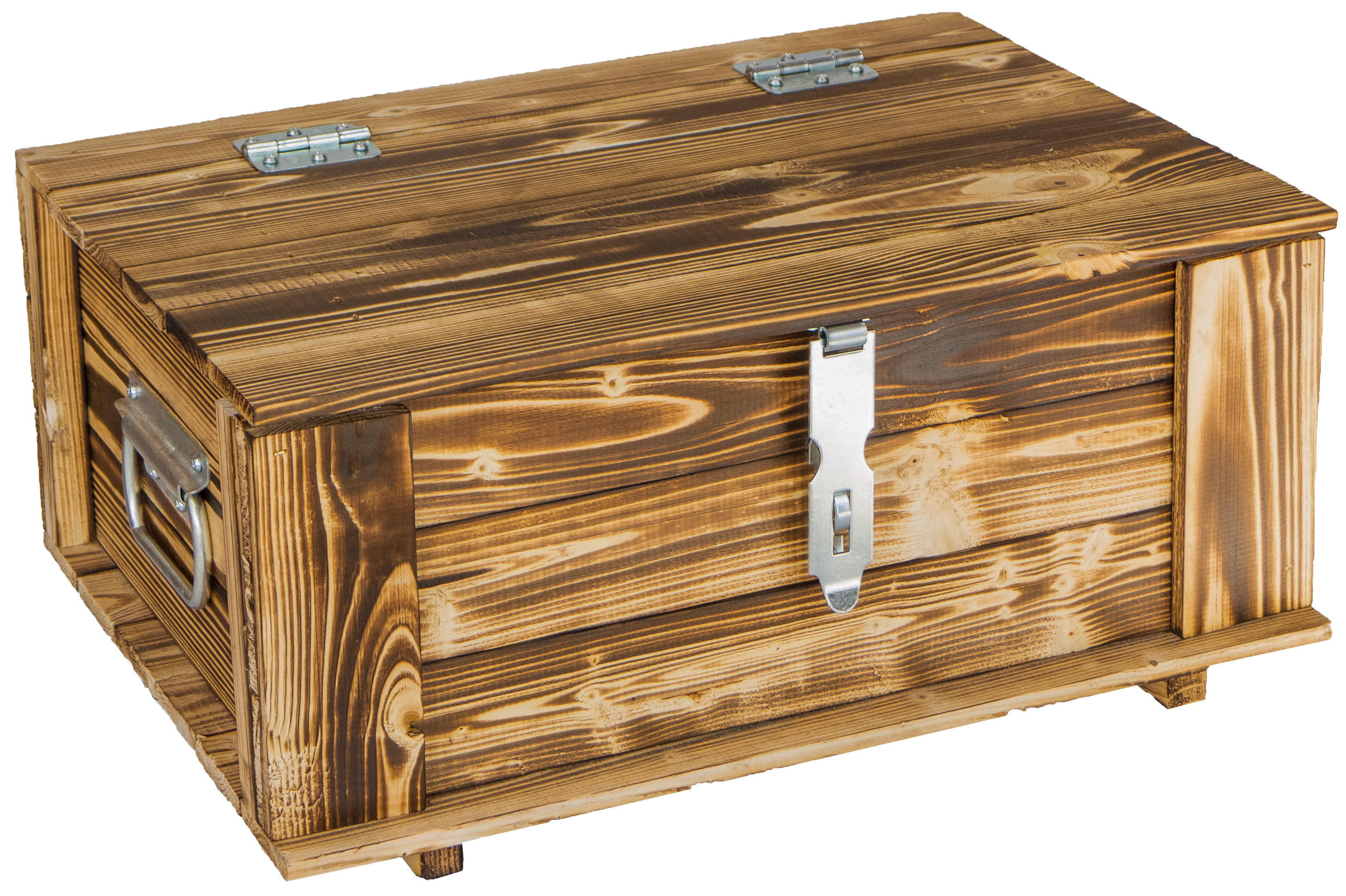 Holztruhe Hugo in geflammt mit Deckel 50 x 36 x 26cm Holztruhe Hugo in geflammt mit Deckel 50 x 36 x 26cm