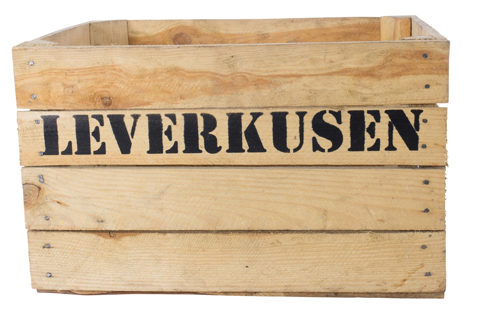 Apfelkiste mit Aufdruck "Leverkusen" 50x40x30cm Apfelkiste mit Aufdruck "Leverkusen" 50x40x30cm
