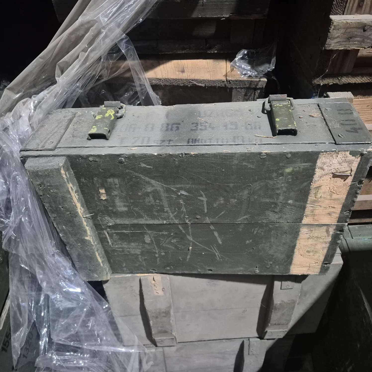 Munitionskiste F-1 B WARE Aufbewahrungskiste Militärkiste Munitionsbox Holzbox