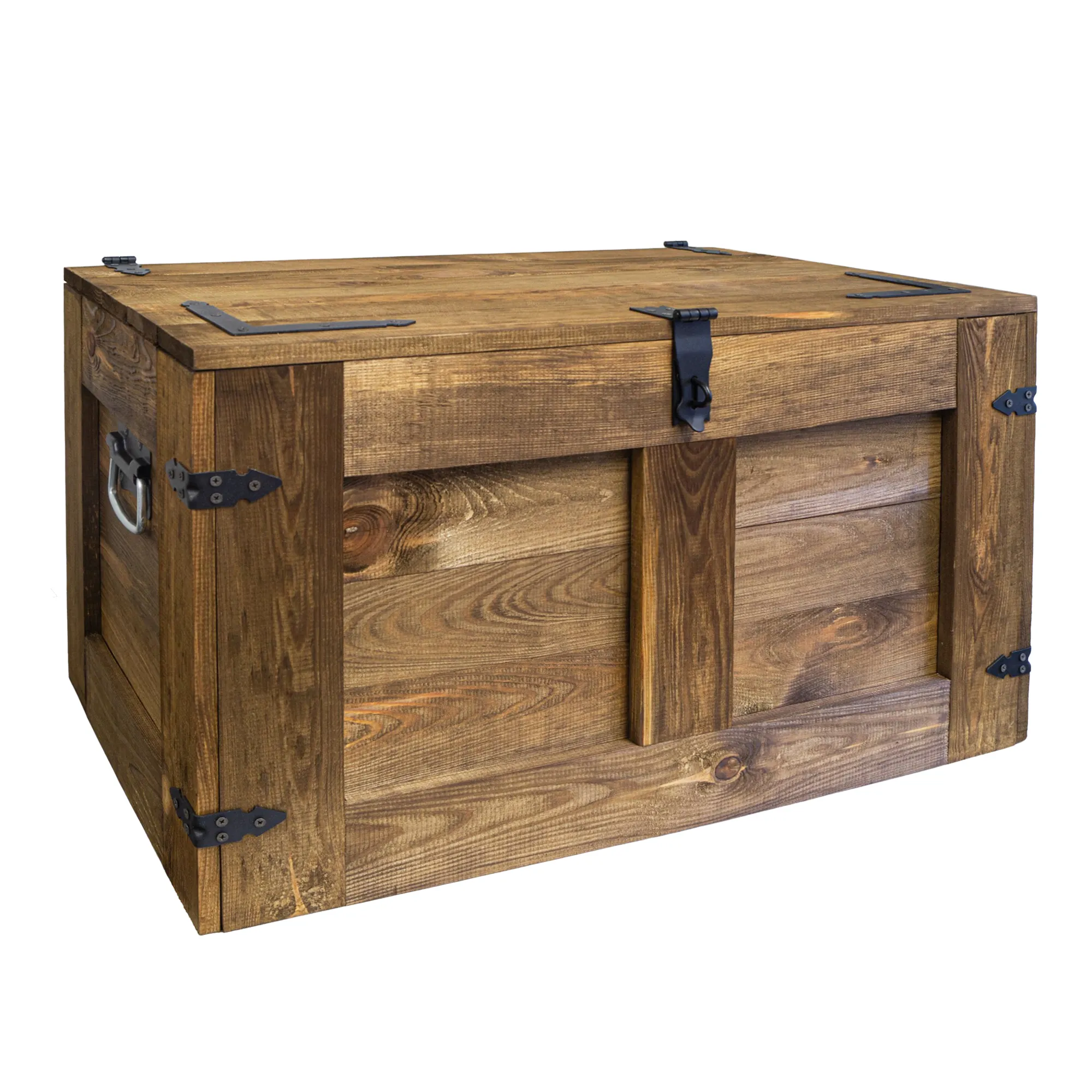 Grosse Holztruhe Oskar Palisander 80x45x47cm