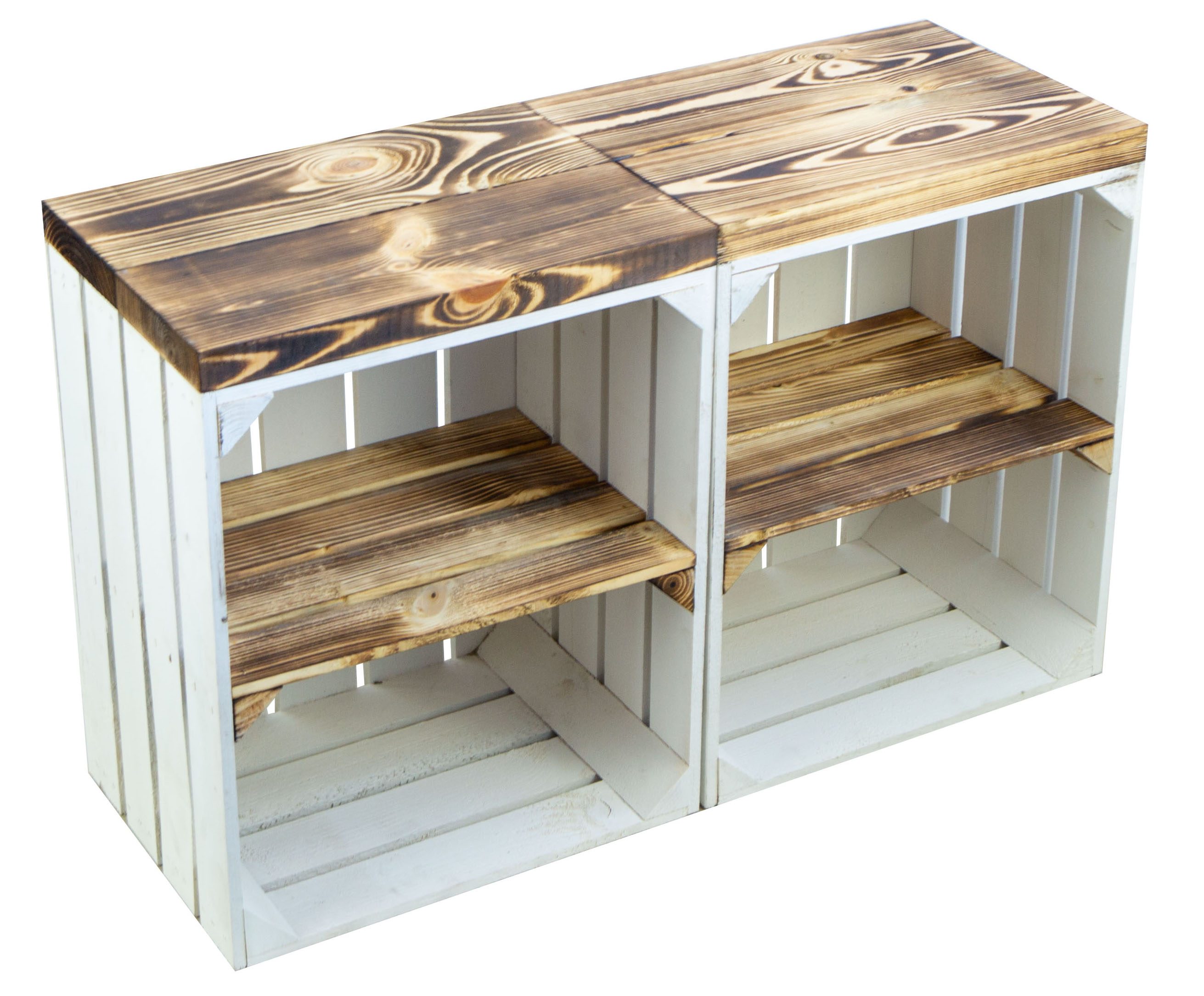 Hocker Anne weiss flam Quer flam Planke Hocker Anne weiss flam Quer flam Planke