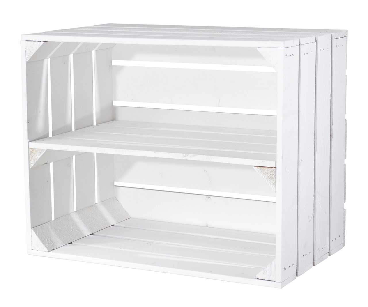 Weiße Kiste als Schuh- und Bücherregal 50x40x30cm Weiße Kiste als Schuh- und Bücherregal 50x40x30cm