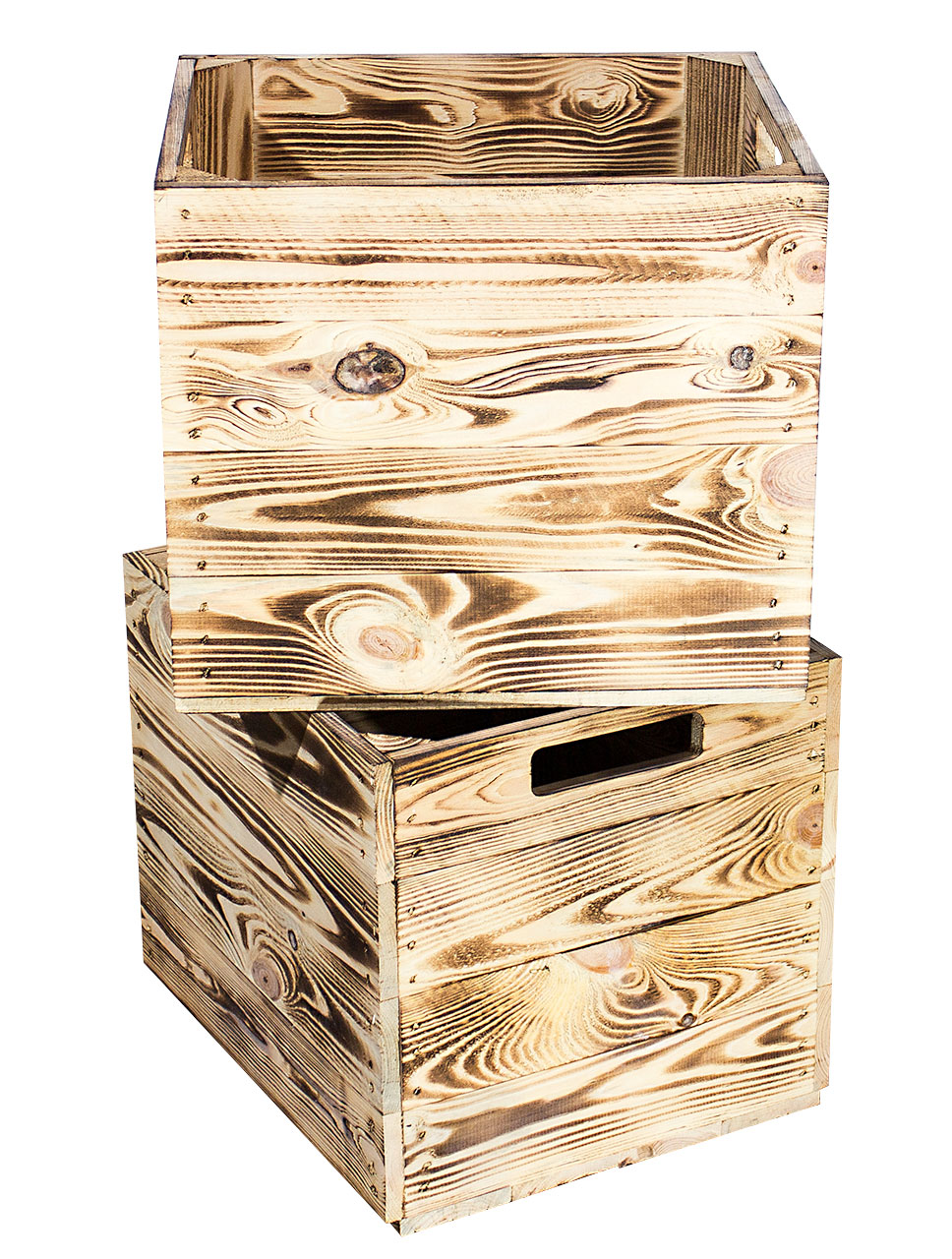Geflammte Kiste für Kallax Regale 33x37,5x32,5cm Aufbewahrungskiste geflammt mit schwarzem Anker