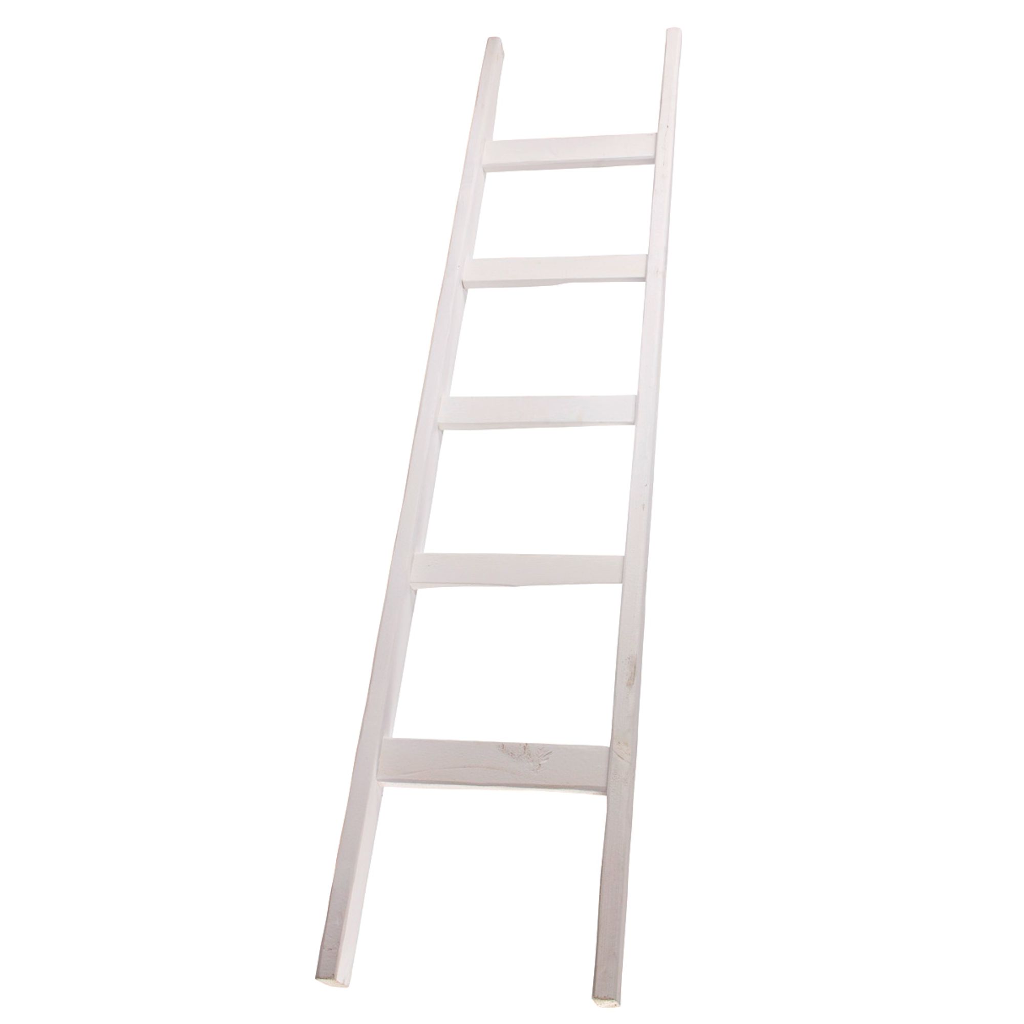 Neue weiße Holzleiter "Altländer Art" 165cm