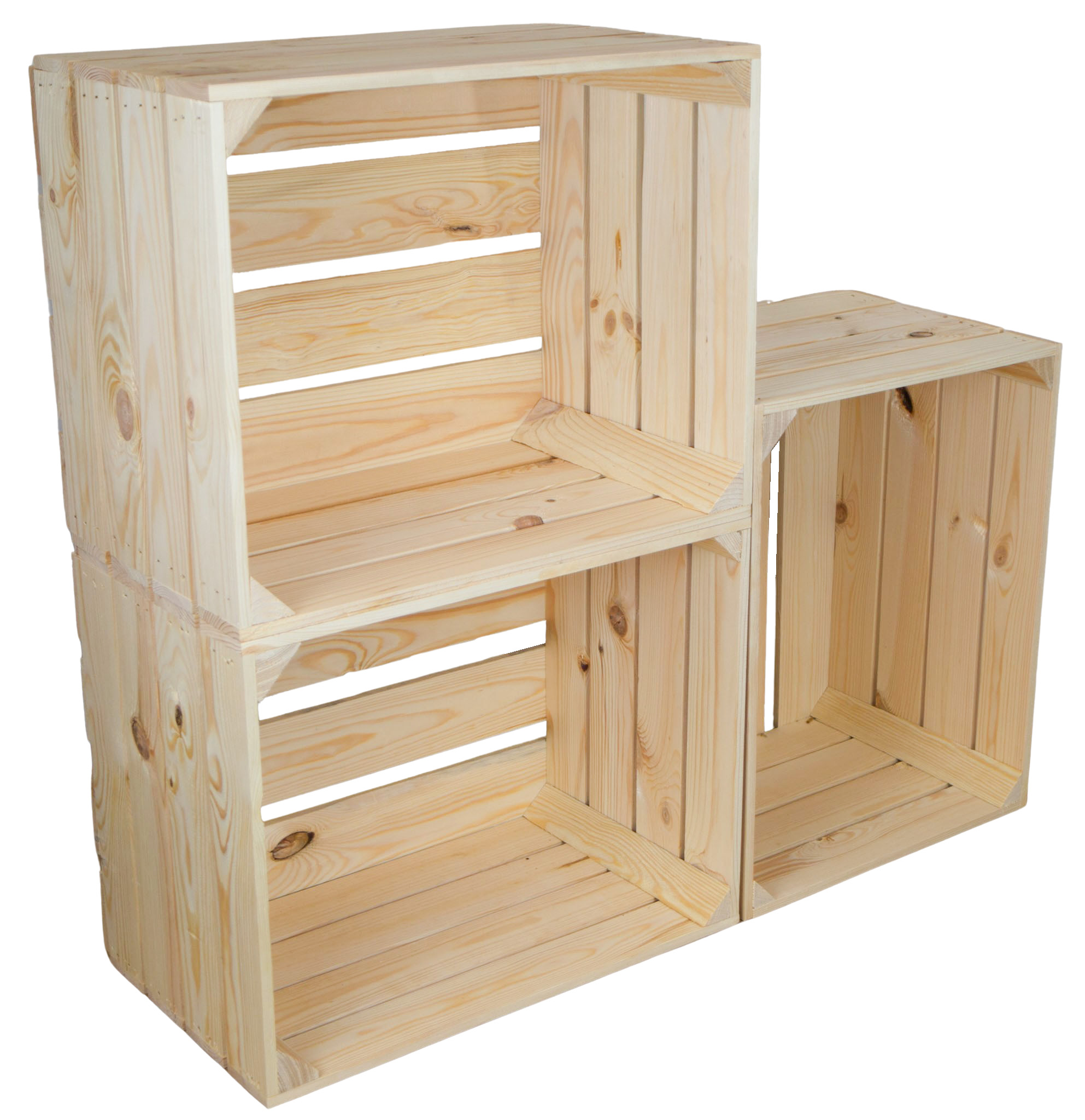 Holzkiste Johanna neu Natur 50x40x30cm