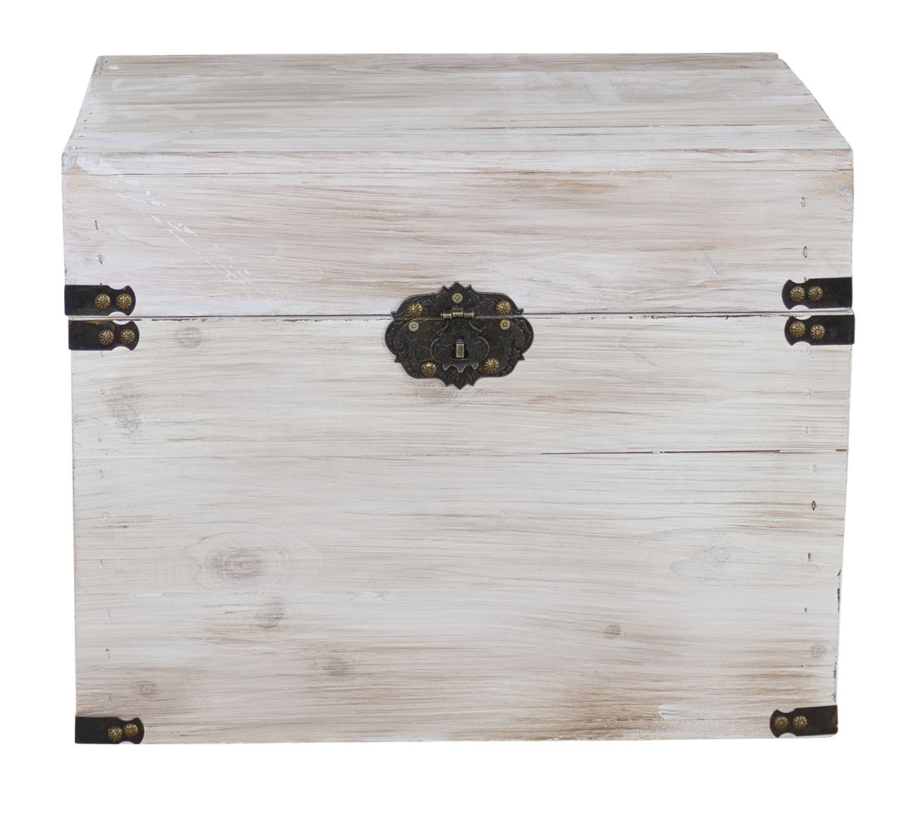 Originelle Holzkiste mit Deckel / optisch sehr dekorativ / Einrichtung im Landhausstil / 45x35x35xcm