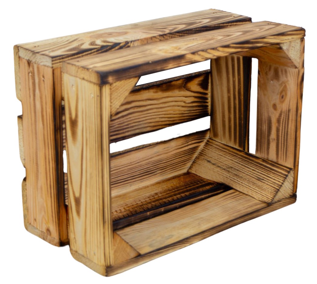 Kleine Holzkiste "Frieda" flambiert Kleine Holzkiste "Frieda" flambiert