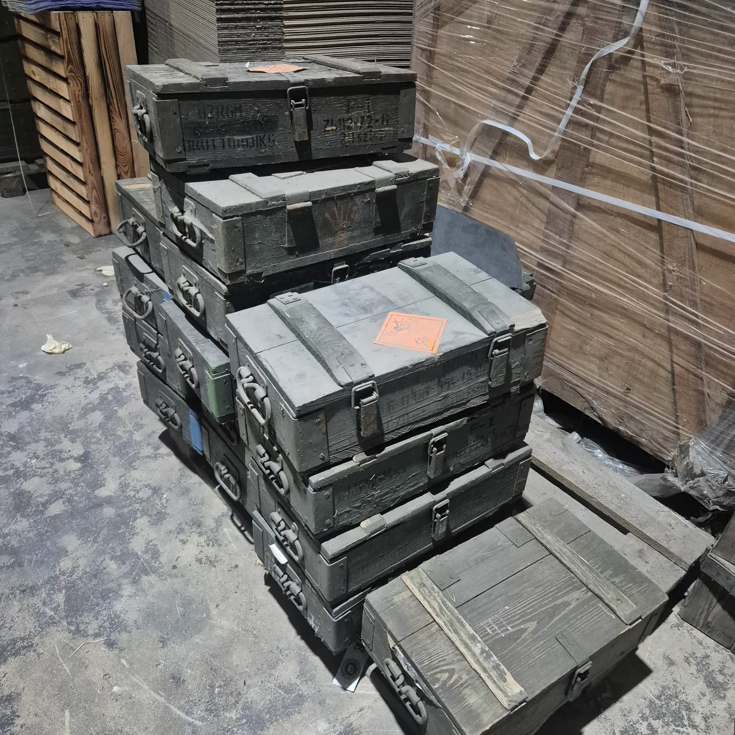 Munitionskiste F-1 B WARE Aufbewahrungskiste Militärkiste Munitionsbox  Holzbox