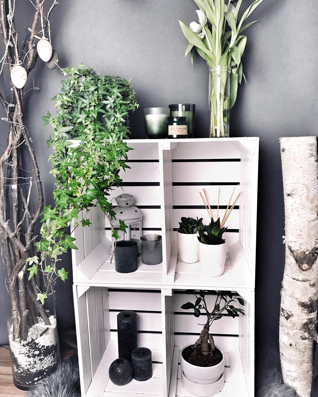 Weiße Kiste für Schuh-und Bücherregal "quer" 50x40x30cm