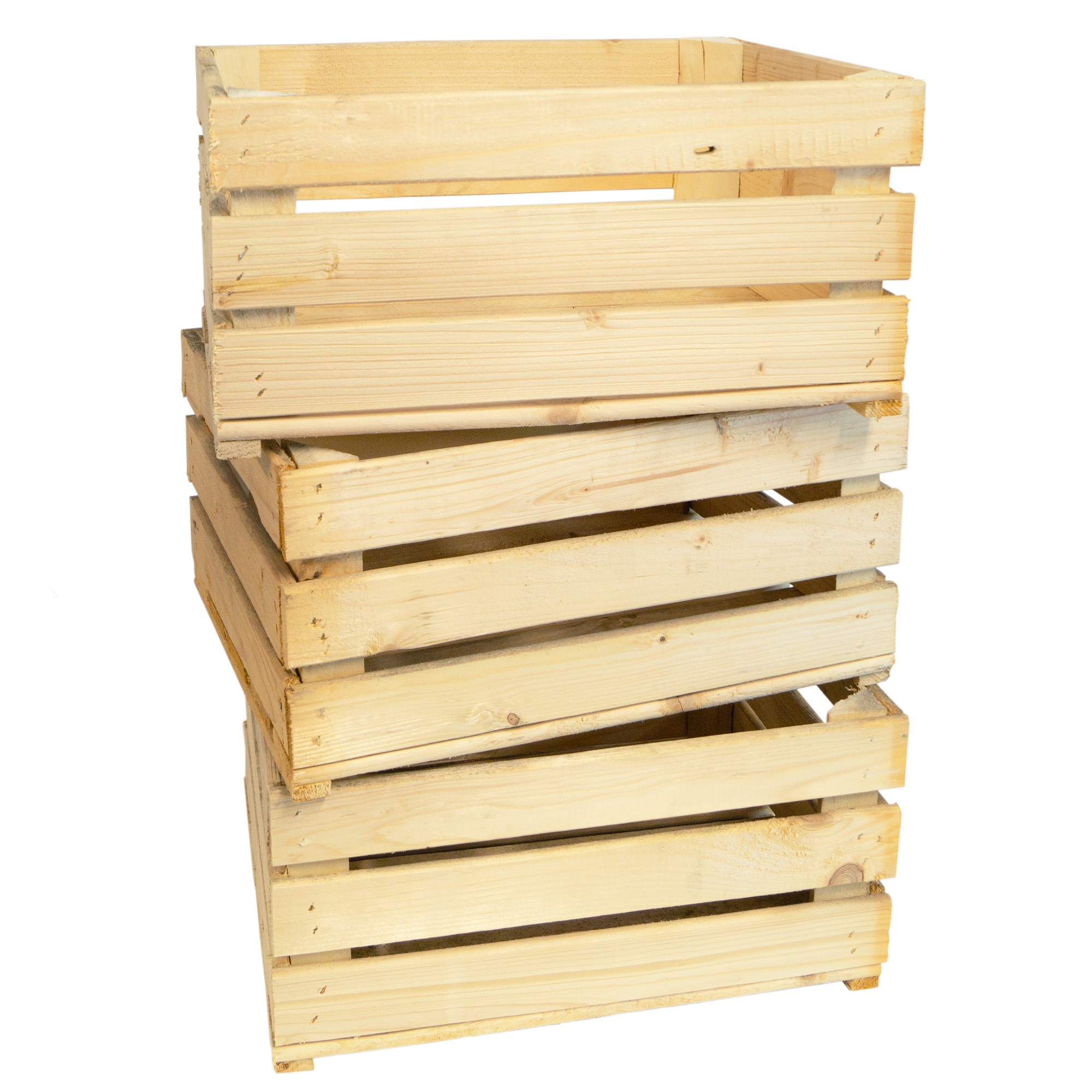 Holzkiste LASSE – Dekorative Aufbewahrungs- und Regalkiste aus Holz in Natur oder geflammt, 40 × 30 × 20 cm Natur
