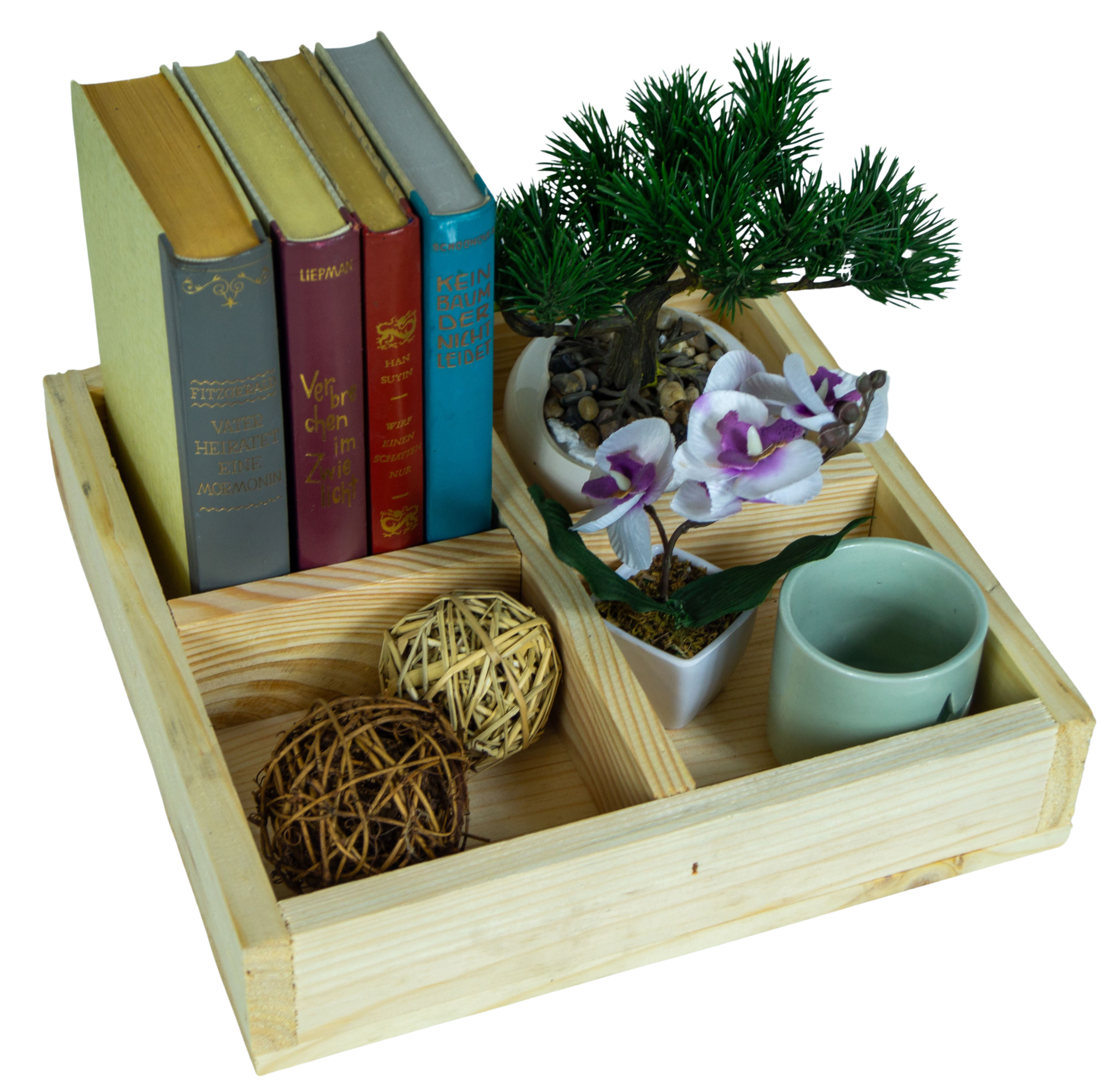Holzbox Alma mit 4 Fächern