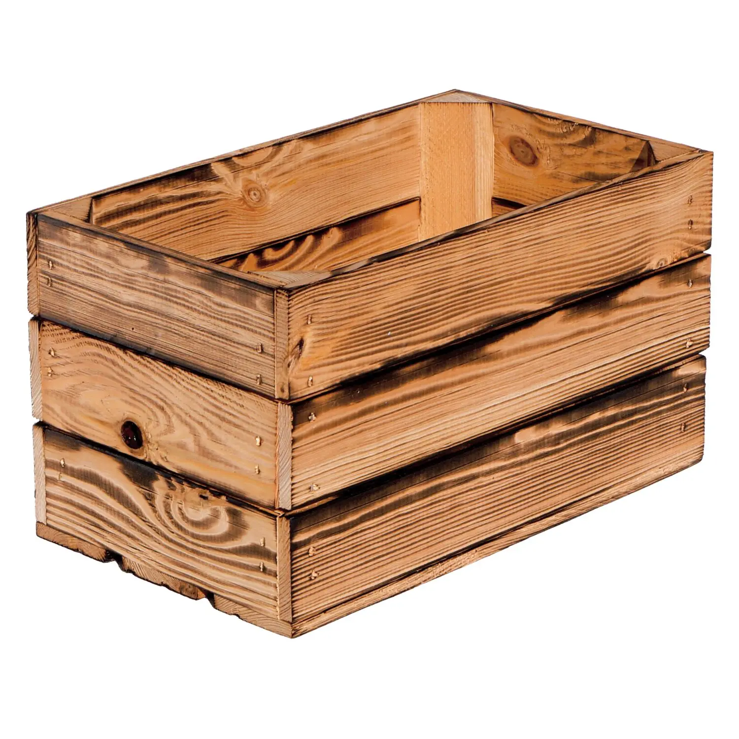 Weinkiste "Hilde" geflammt ohne 38x22x19cm Weinkiste "Hilde" geflammt ohne 38x22x19cm