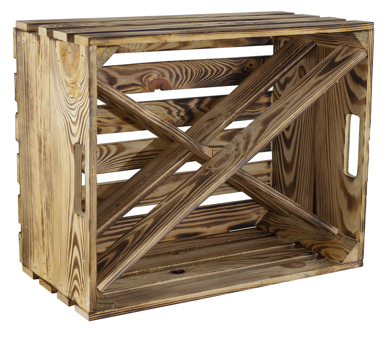 Geflammte Kiste JOHX als Flaschenregal 50x40x23cm