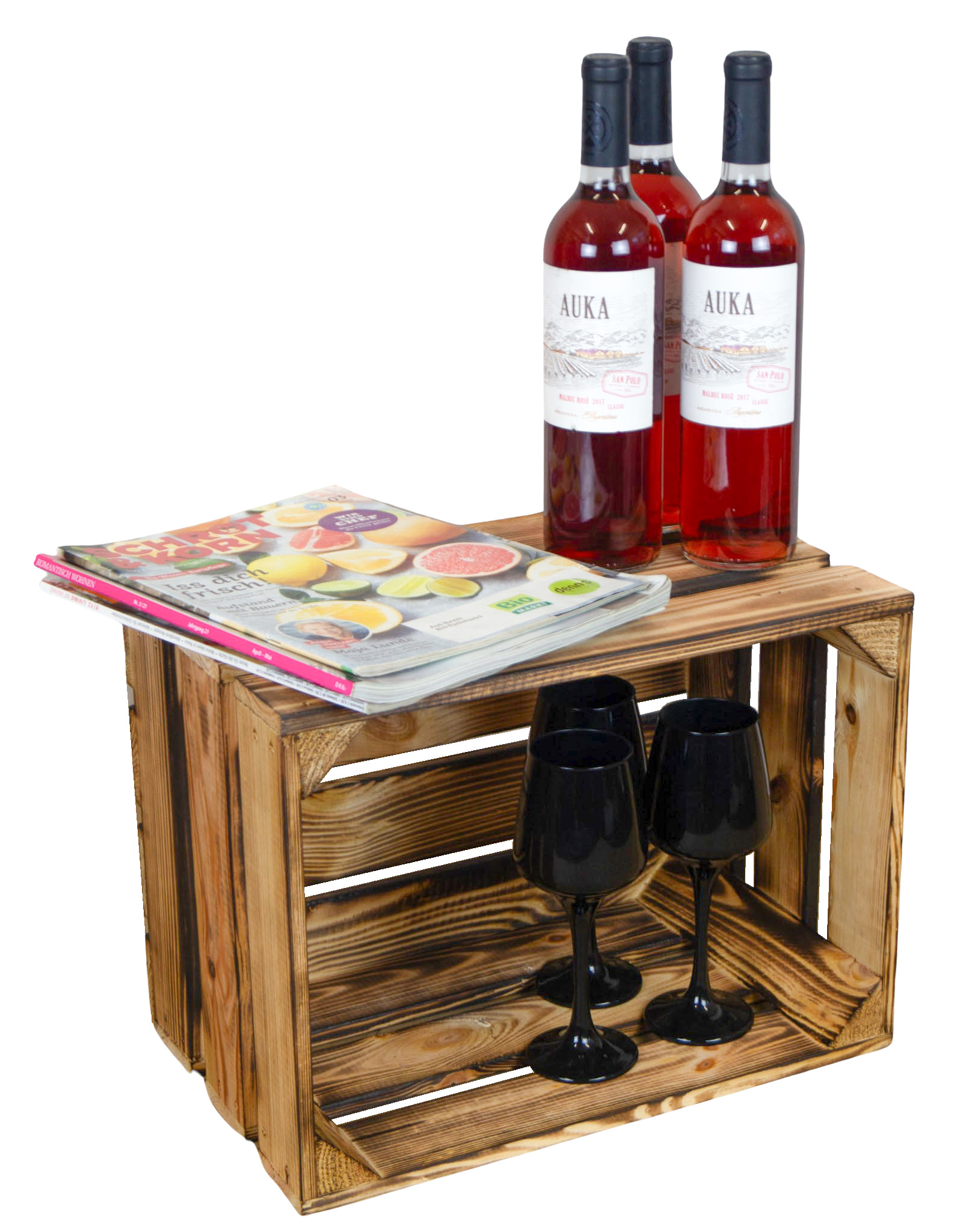 Kleine Obstkiste Bella in geflammt Kleine Obstkiste Bella in geflammt