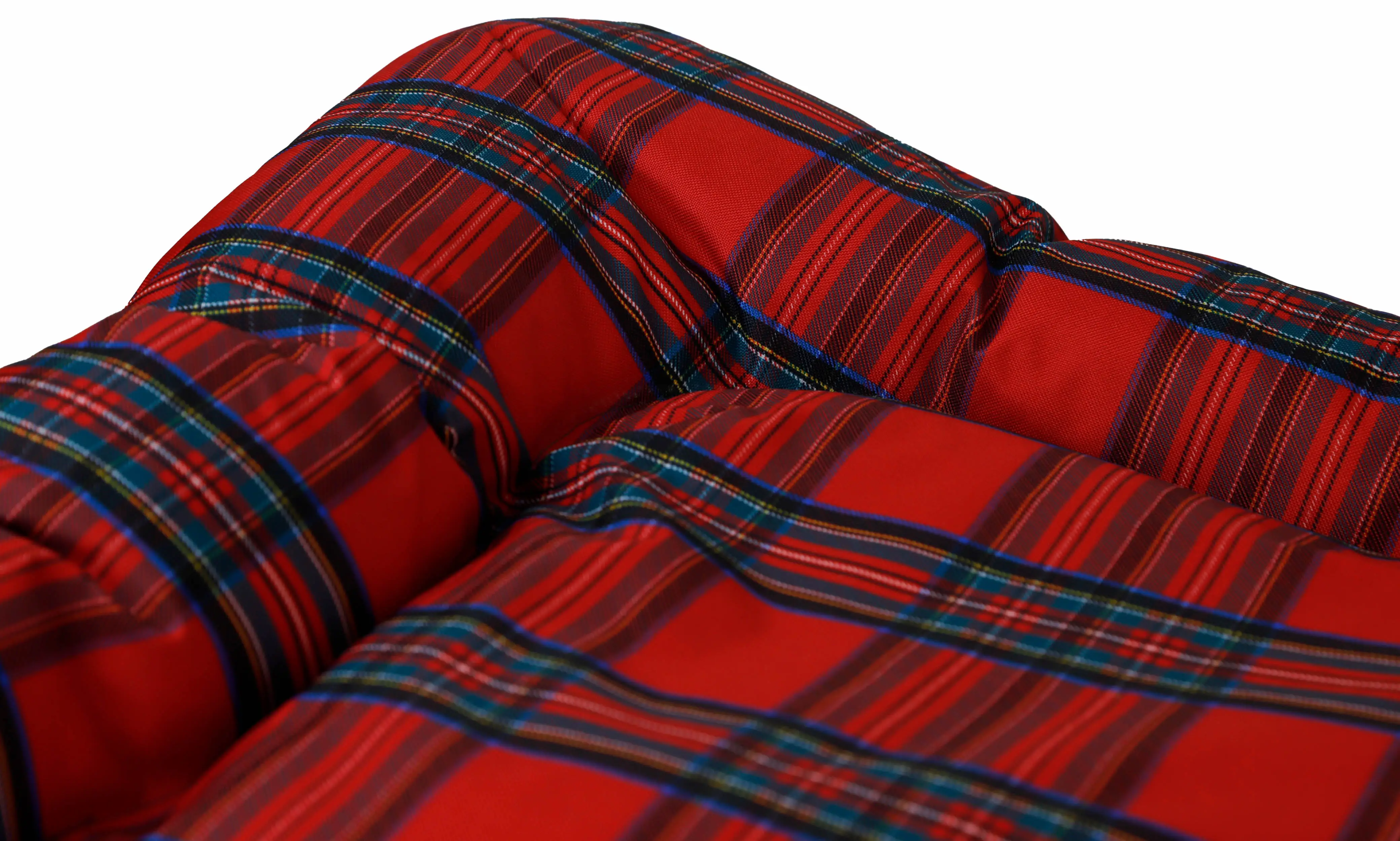 Hundebett Rocky geflammt optional mit Kissen 80x50x21cm Nur Kissen rot