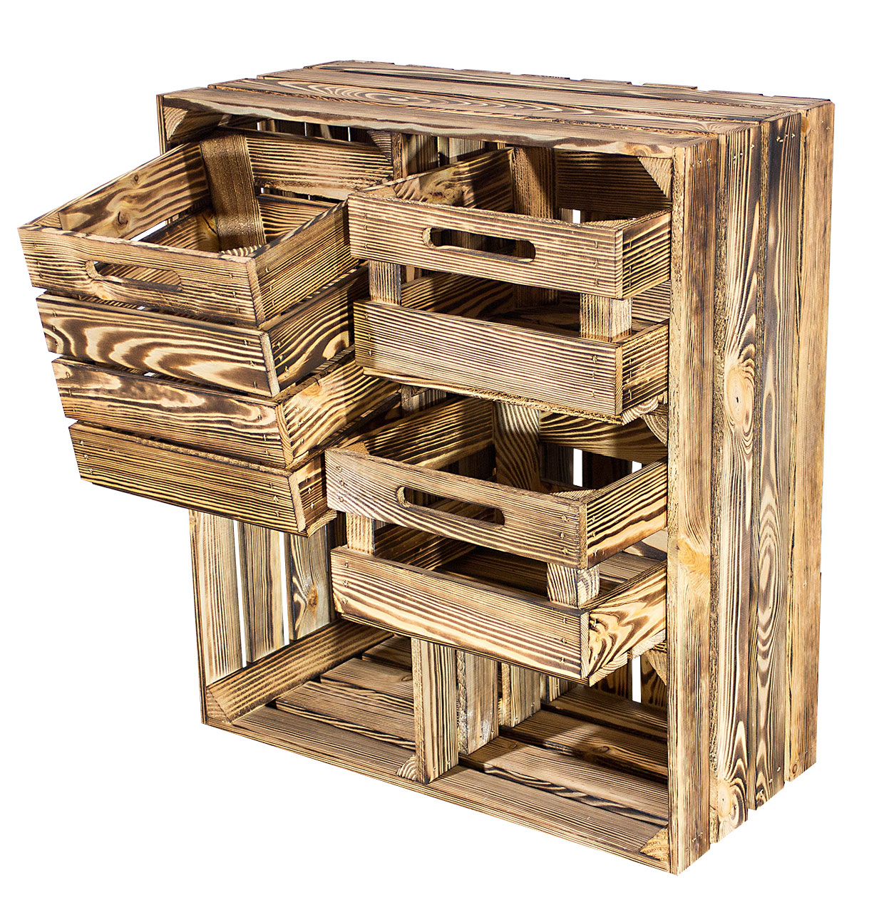 Geflammter Hochschrank + 3 Schubladen 77x68x33cm Geflammter Hochschrank + 3 Schubladen 77x68x33cm