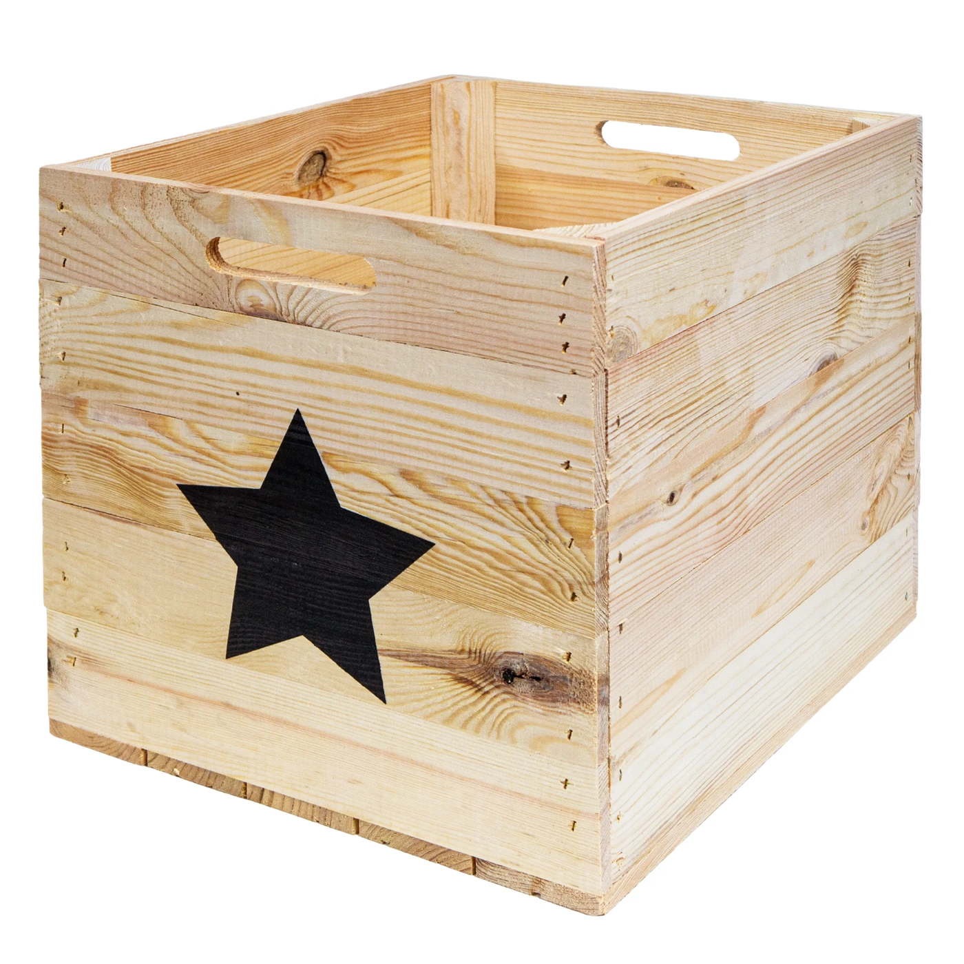 Aufbewahrungskiste Kallax Natur Stern schwarz passend für Kallax und Expeditregale Regaleinsatz