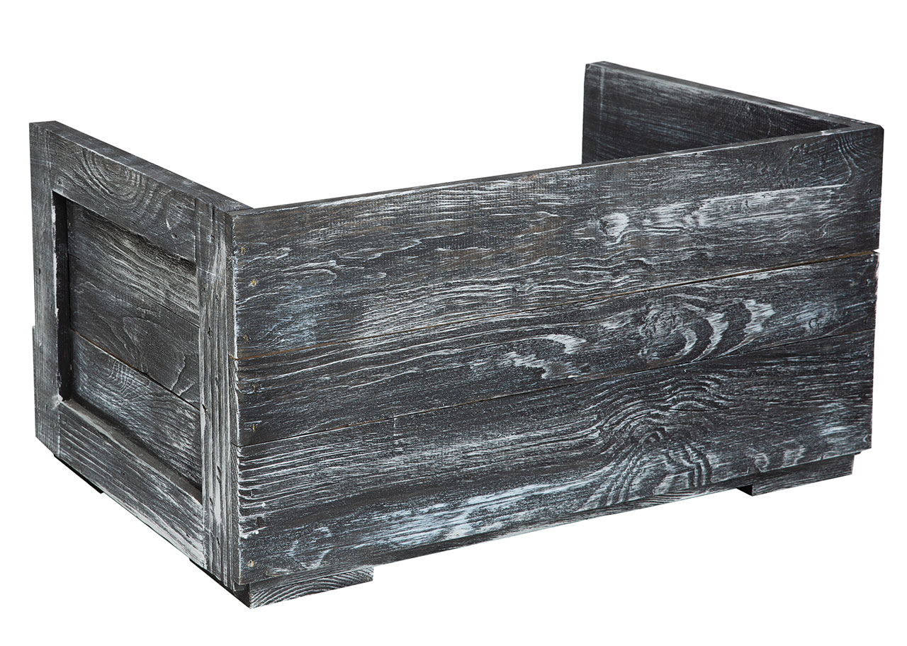 Kleines Katzenbett "Kitty" in schwarzem Holz mit Kissen 60x40x30cm Kleines Katzenbett "Kitty" in schwarzem Holz mit Kissen 60x40x30cm