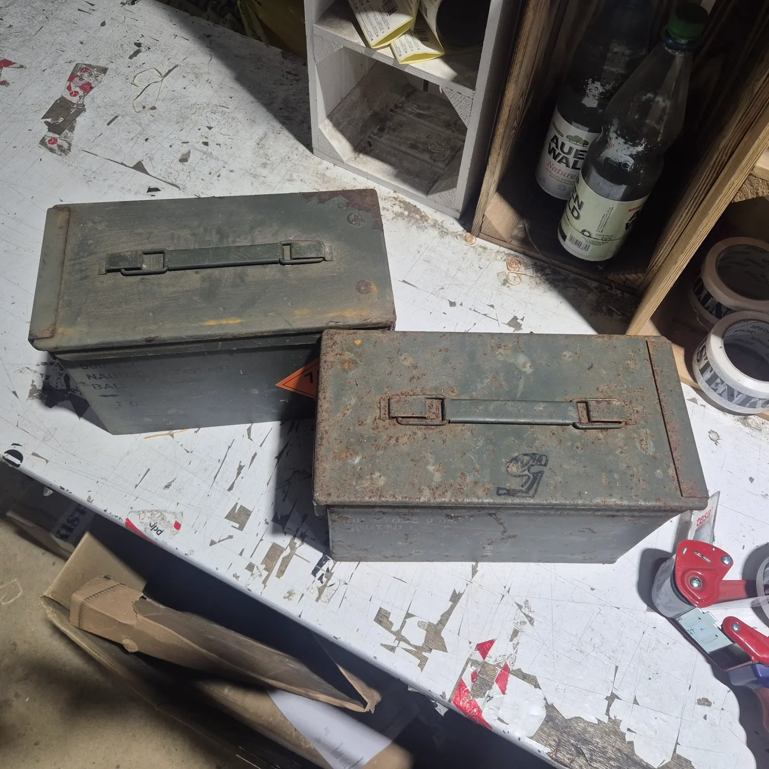 2er Set Munitionskiste Metall 4API  B-WARE  Aufbewahrungskiste Militärkiste Munitionsbox