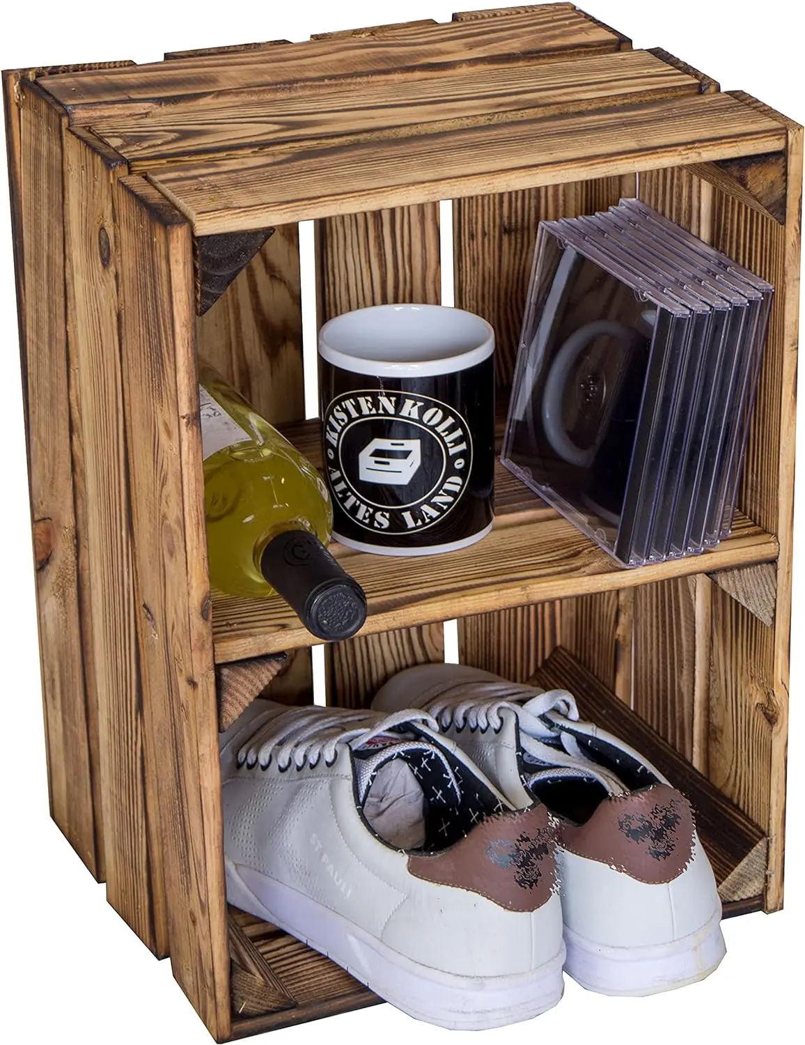 Kisten geflammt 50x40x29cm / 40x30x25cm 4er Set Mix mit Bella Quer Kisten geflammt 50x40x29cm / 40x30x25cm 4er Set Mix mit Bella Quer