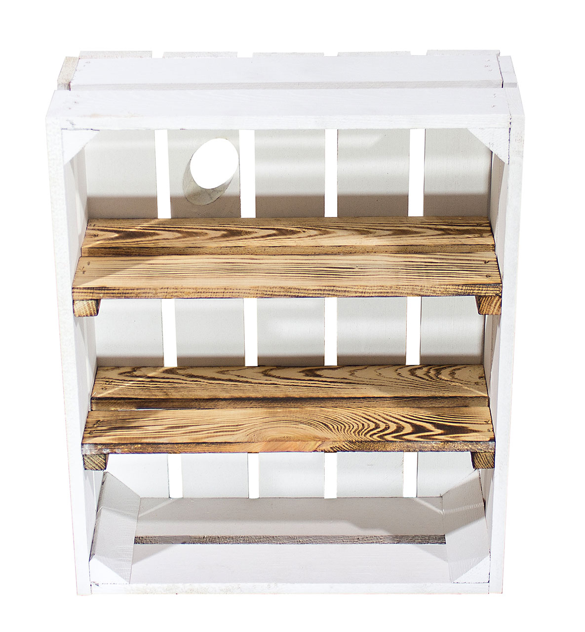 Regalkiste flach mit 2 geflammten Mittelbrettern 50x40,5x16cm Regalkiste flach mit 2 geflammten Mittelbrettern 50x40,5x16cm