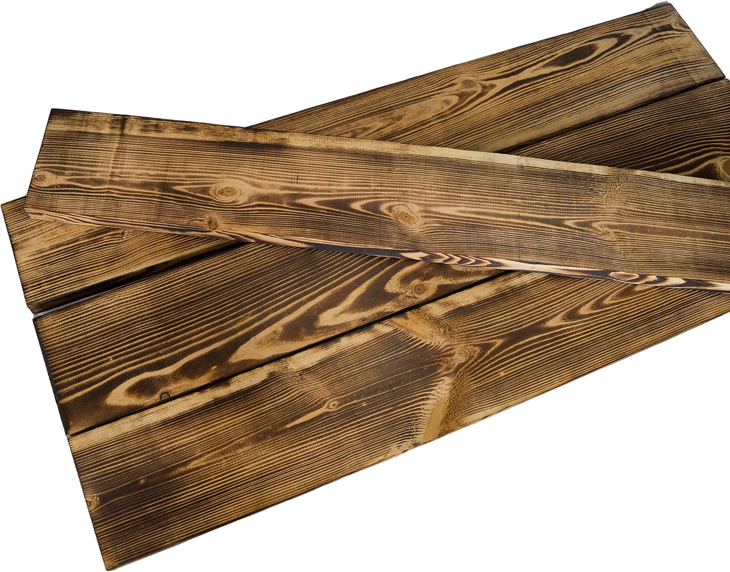 geflammte Holzplanke 100 x 14,5 x 2cm, geflammt Bohlenbrett geflammte Holzplanke 100 x 14,5 x 2cm, geflammt Bohlenbrett