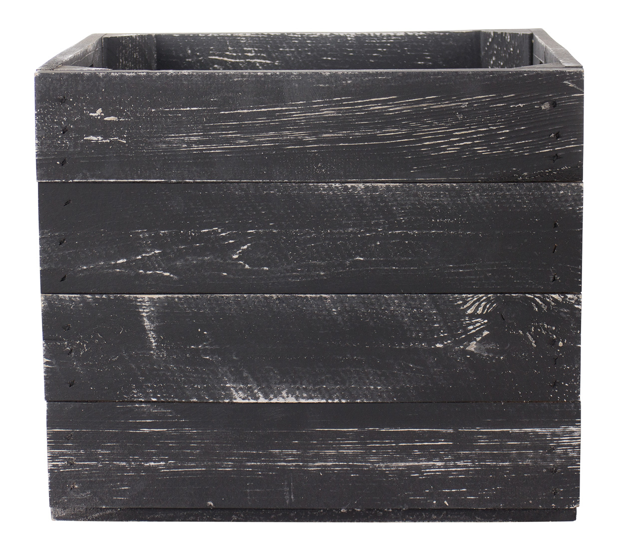 4 Stk. Holzkiste "Shabby Schwarz" für Kallax Regale 33x37,5x32,5cm