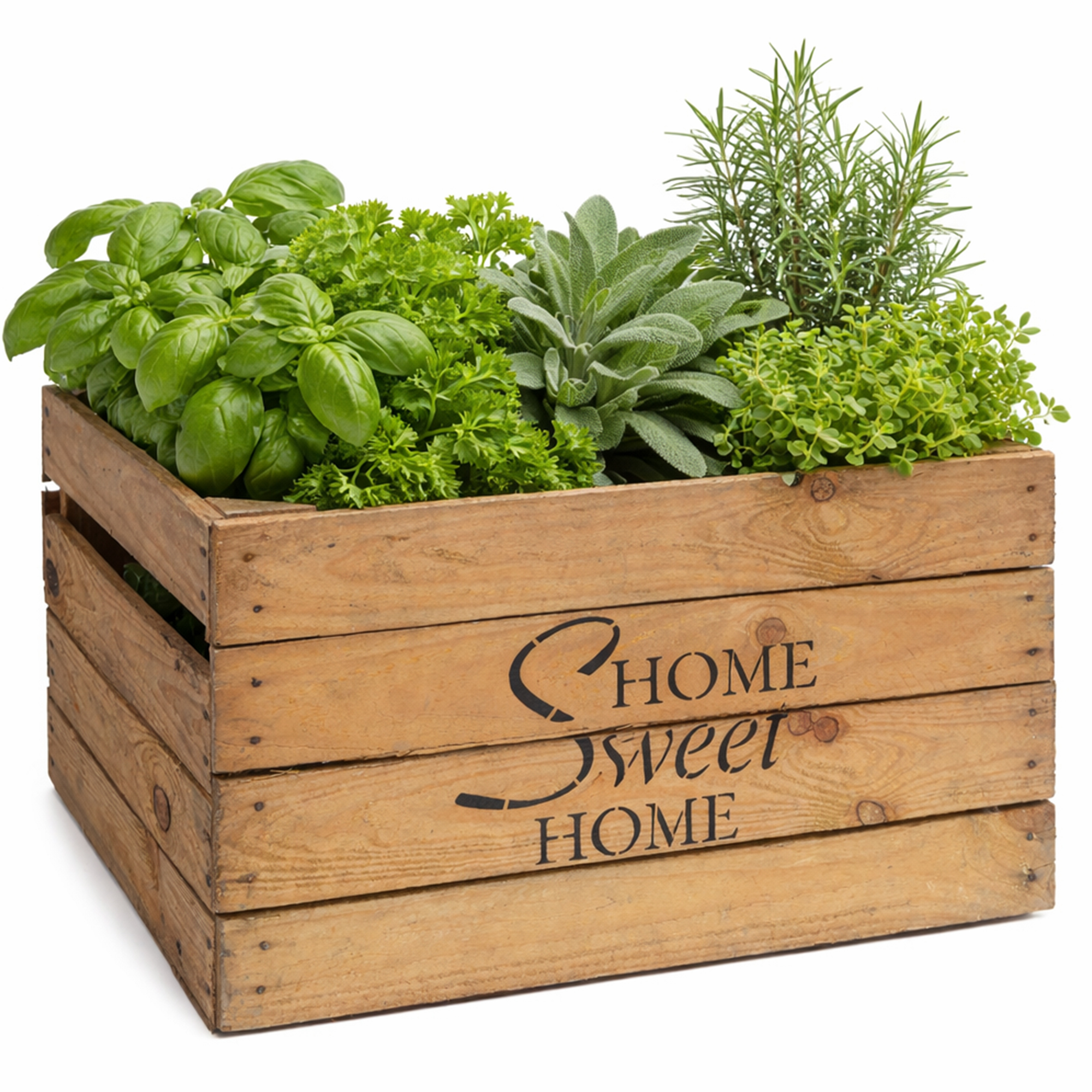 Obstkiste Home Sweet Home HSH Natur gebraucht