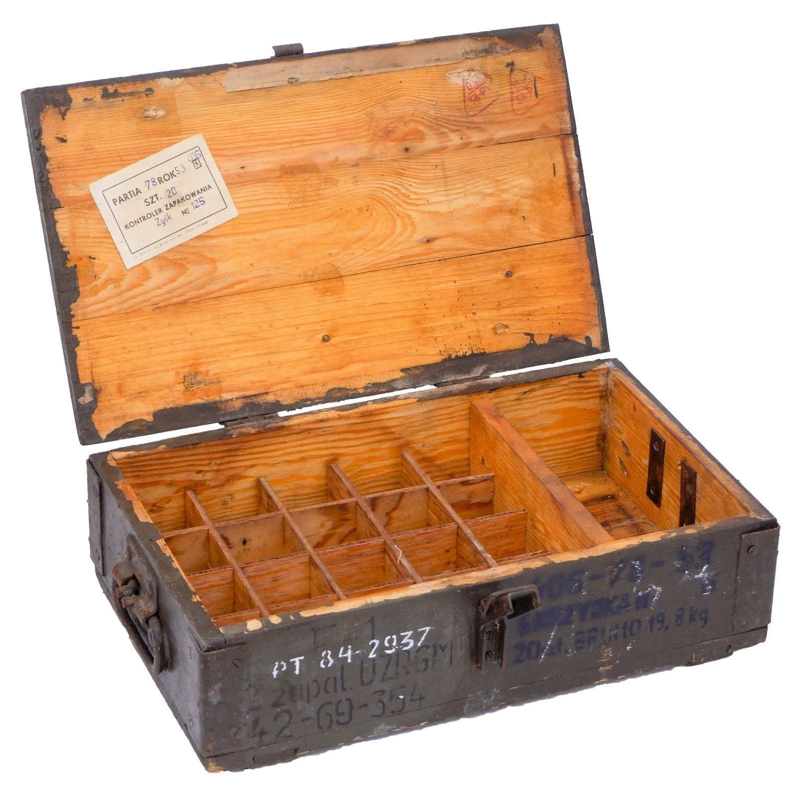 Munitionskiste F-1 B WARE Aufbewahrungskiste Militärkiste Munitionsbox Holzbox