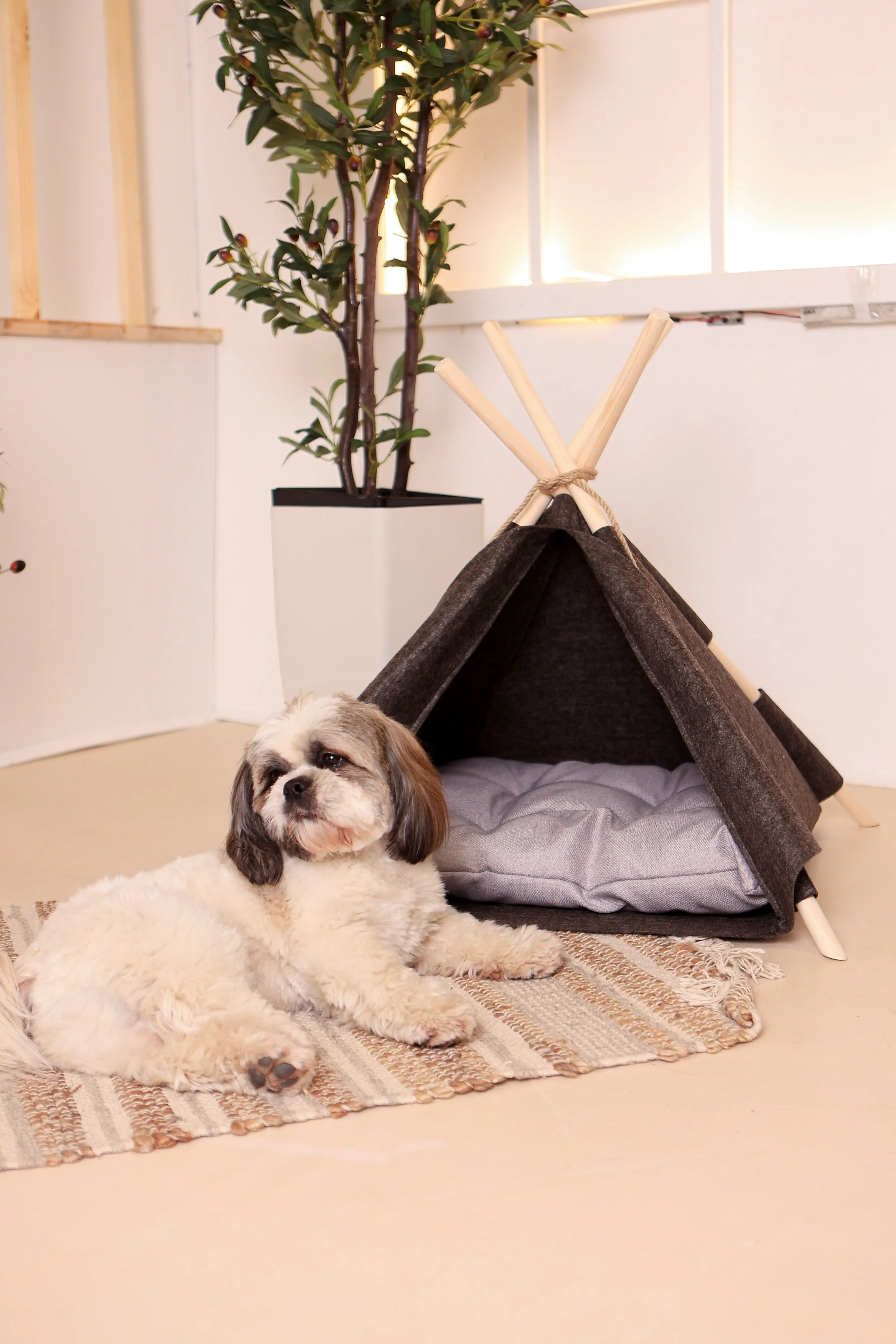 Wigwam für Hunde und Katzen – gemütliches Hundezelt & Katzentipi Handgefertigte Hundehöhle, Hundehütte & Tierzelt für Haustiere - 2.webp Wigwam für Hunde und Katzen – gemütliches Hundezelt & Katzentipi / Handgefertigte Hundehöhle, Hundehütte & Tierzelt für Haustiere