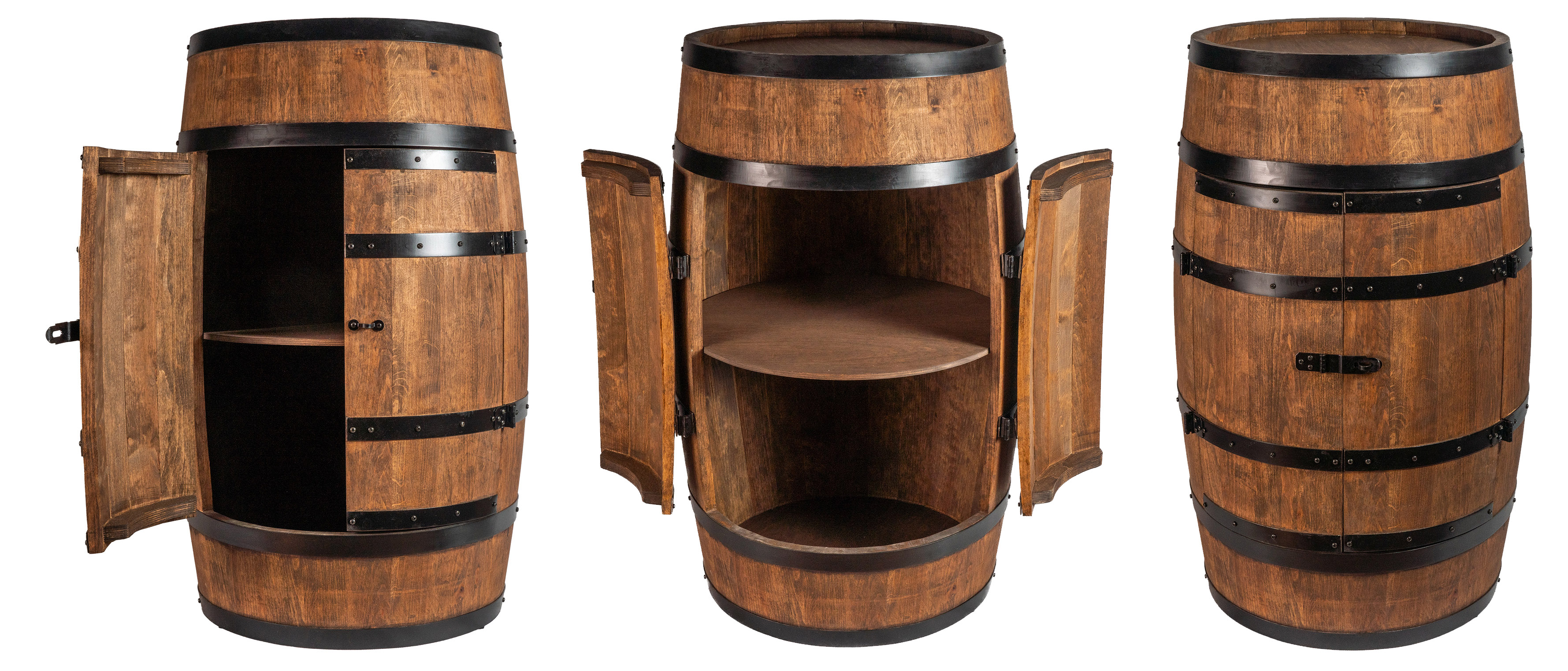 Holzfass mit Türen in Farbton Wenge Hausbar mit LED – Weinregal & Flaschenständer, Bar oder Partykeller – ca. 80 cm Ohne LED Holzfass mit Türen in Farbton Wenge Hausbar mit LED – Weinregal & Flaschenständer, Bar oder Partykeller – ca. 80 cm Ohne LED