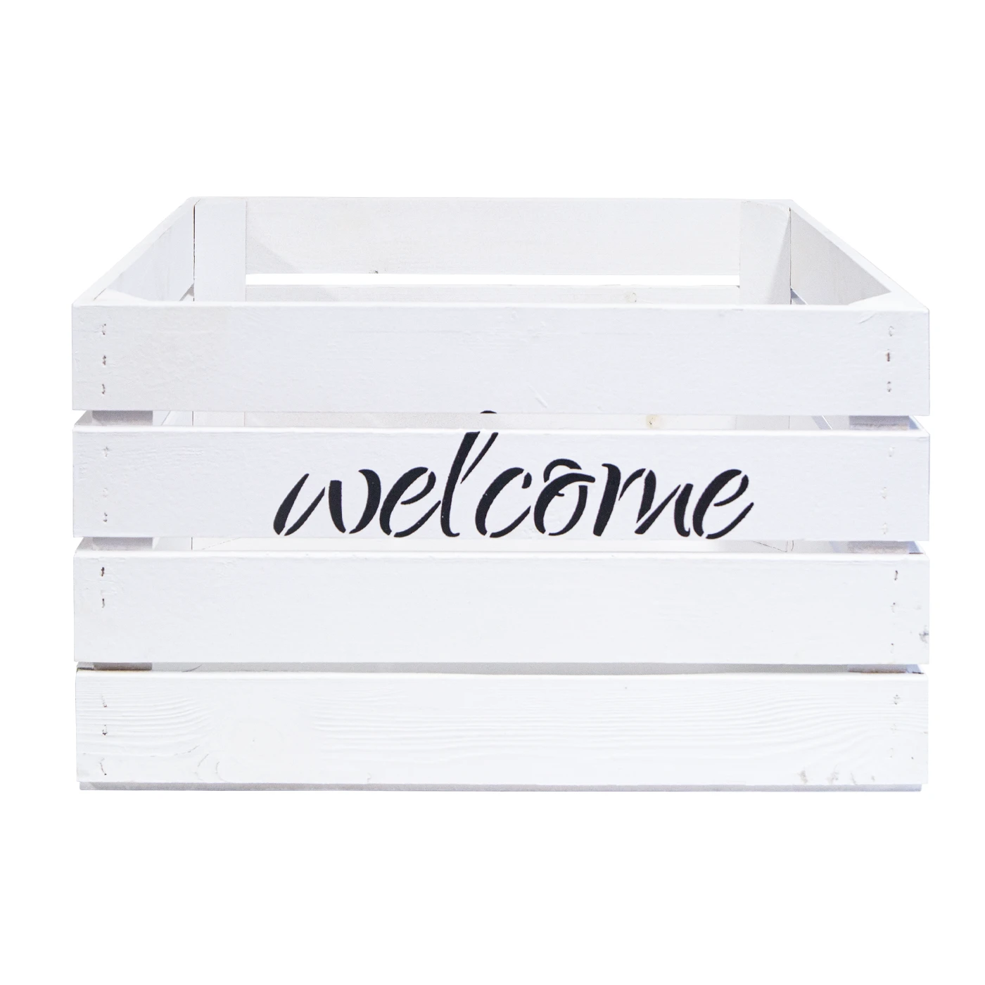 Obstkiste Welcome Welcome Weiss