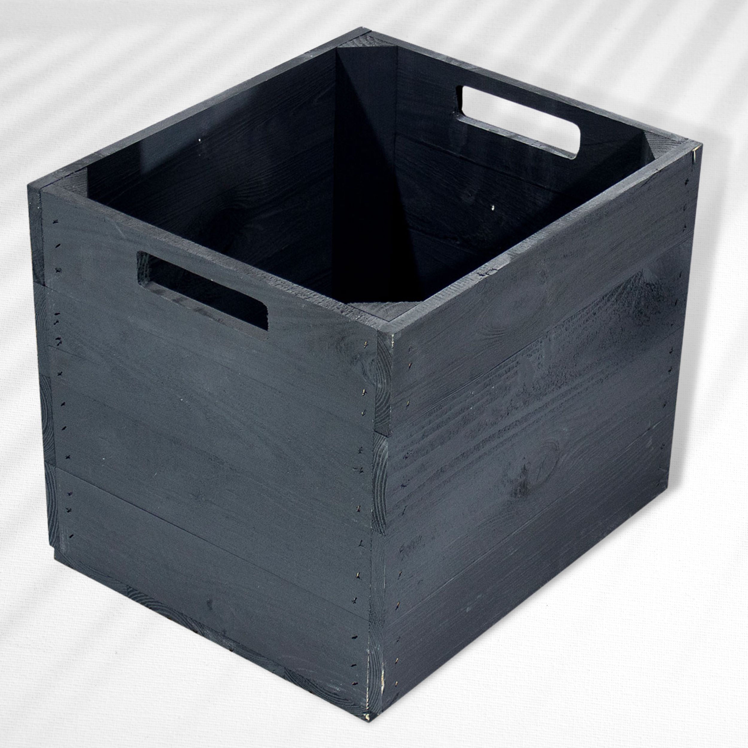 Holzkiste für Kallax Regale schwarz