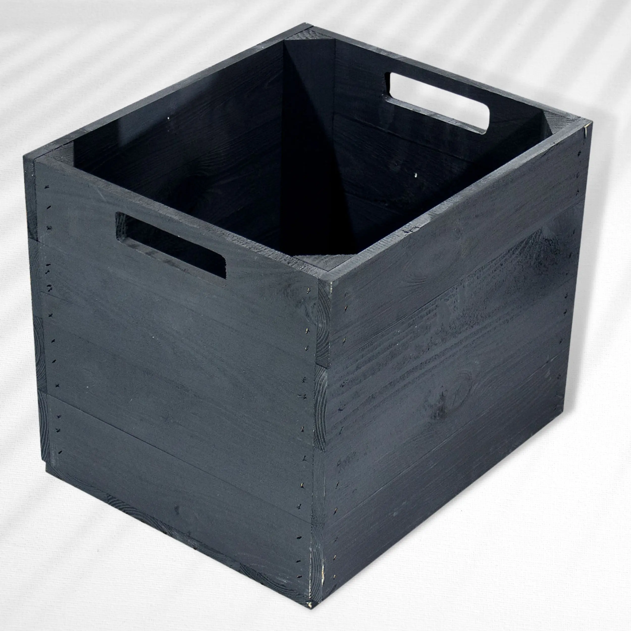 Edle schwarze Holzkiste für Kallax / Expedit Regale 33 x 37,5 x 32,5cm